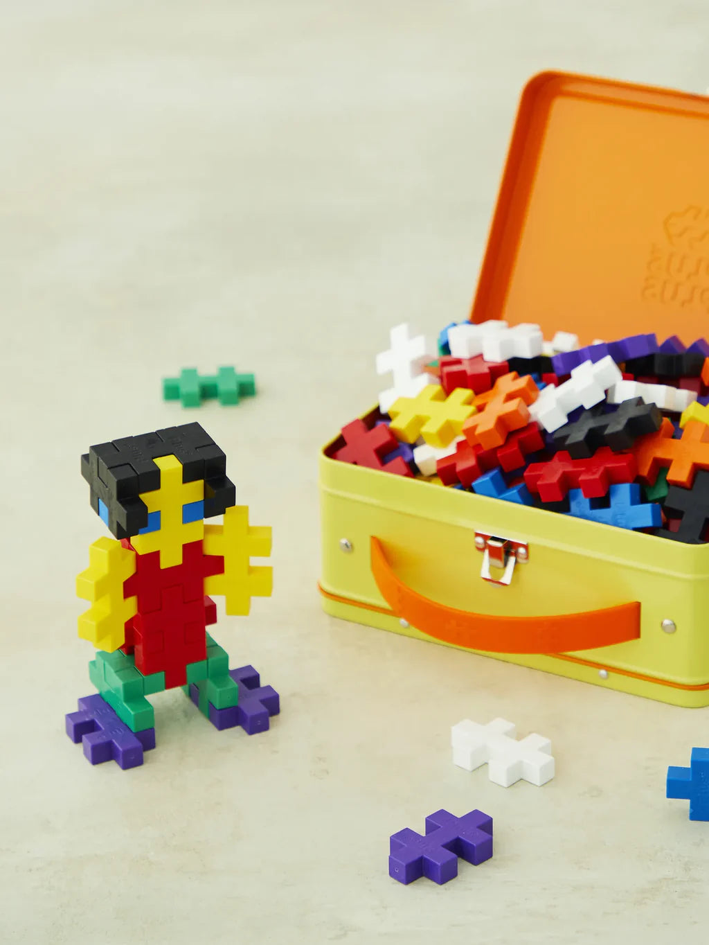 PLUS PLUS BIG Suitcase Yellow 70pcs - Bueno Blocks