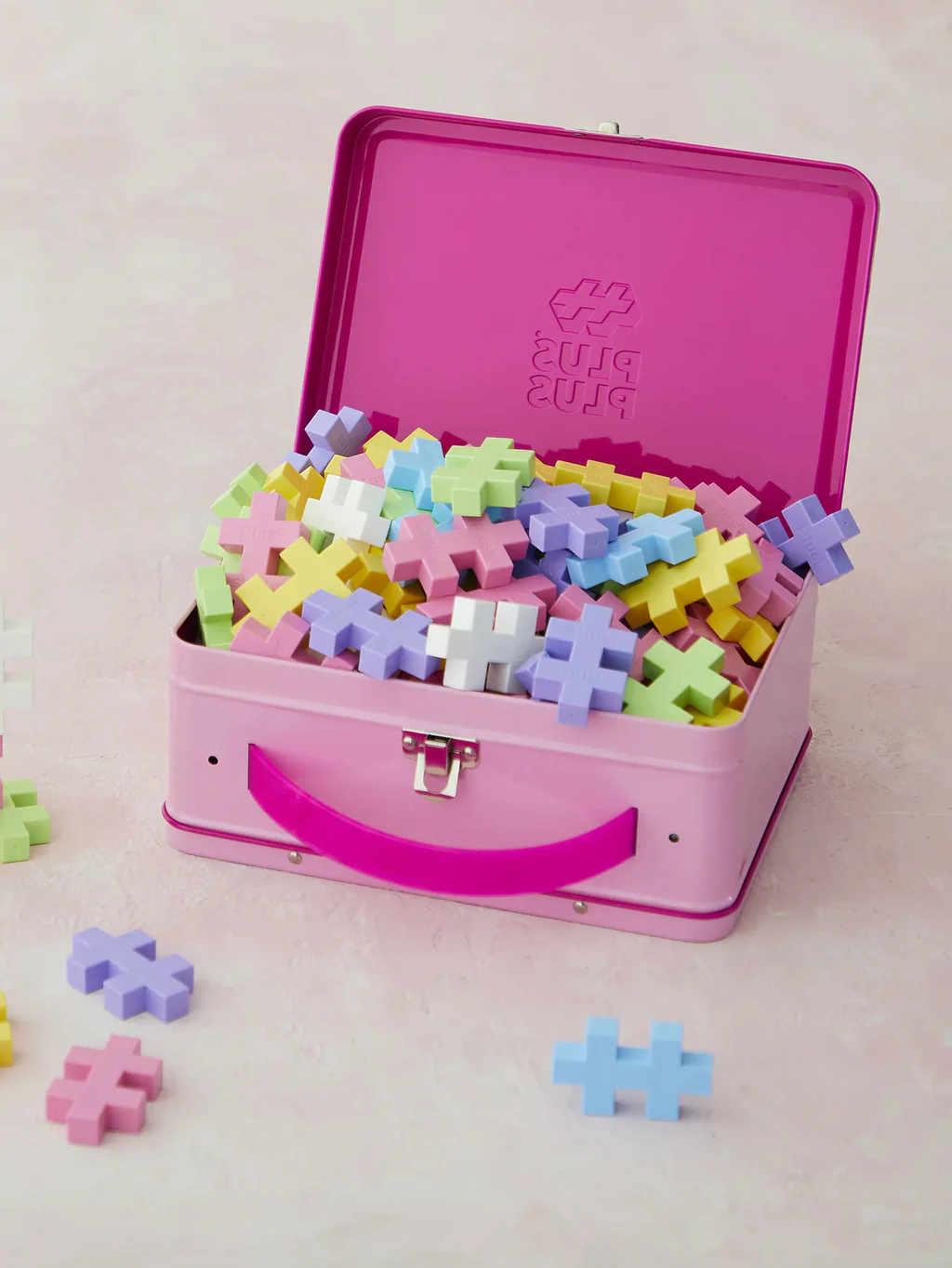 PLUS PLUS BIG Suitcase Pink 70pcs - Bueno Blocks