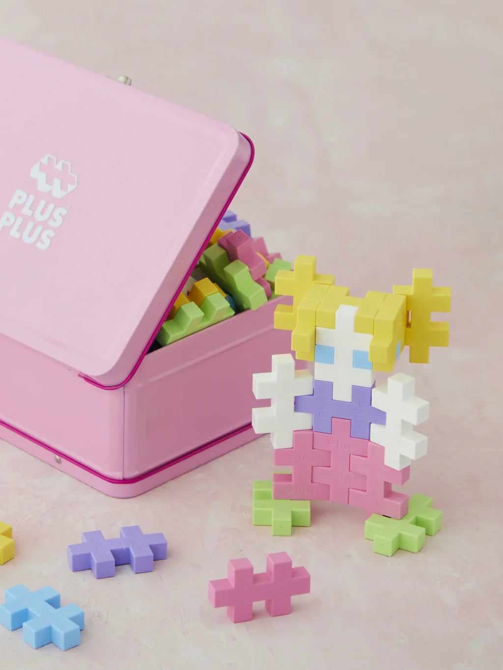 PLUS PLUS BIG Suitcase Pink 70pcs - Bueno Blocks