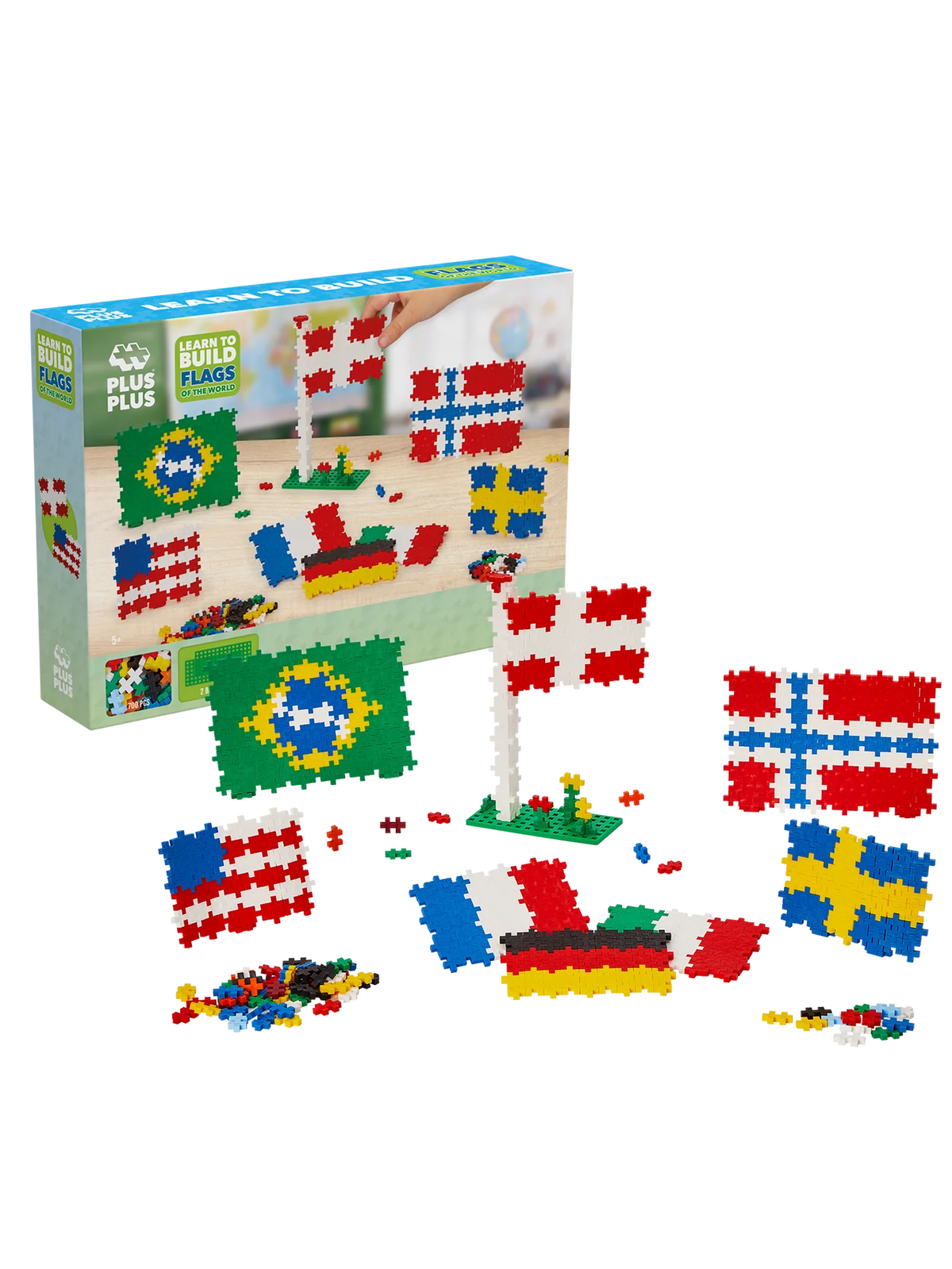 PLUS PLUS Learn to Build Flags of the World 700pcs - Bueno Blocks