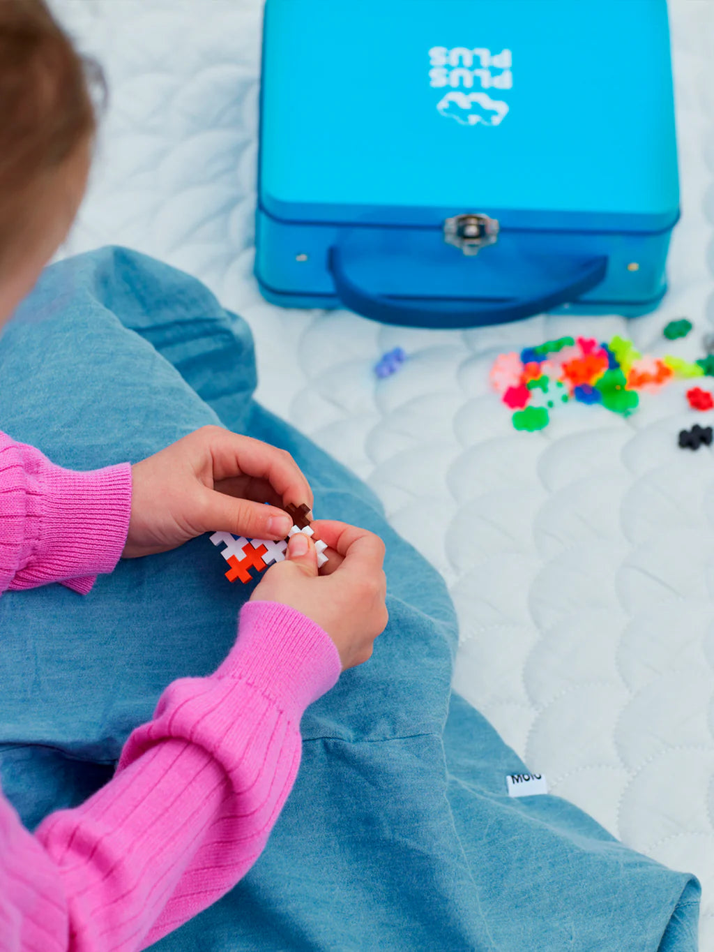 PLUS PLUS Suitcase Blue 600pcs - Bueno Blocks