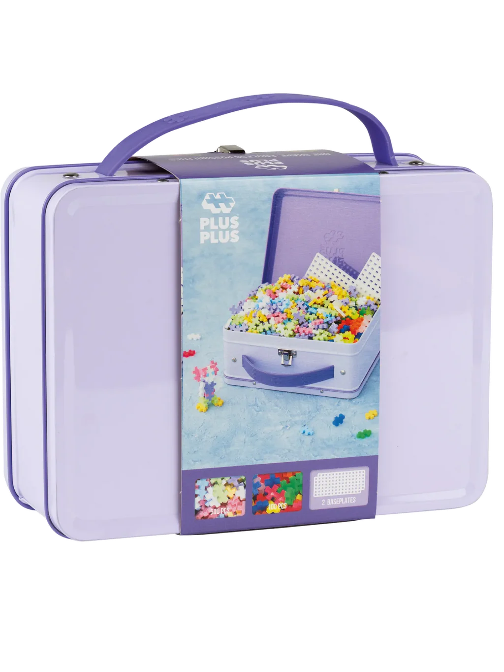 PLUS PLUS Suitcase Purple 600pcs - Bueno Blocks