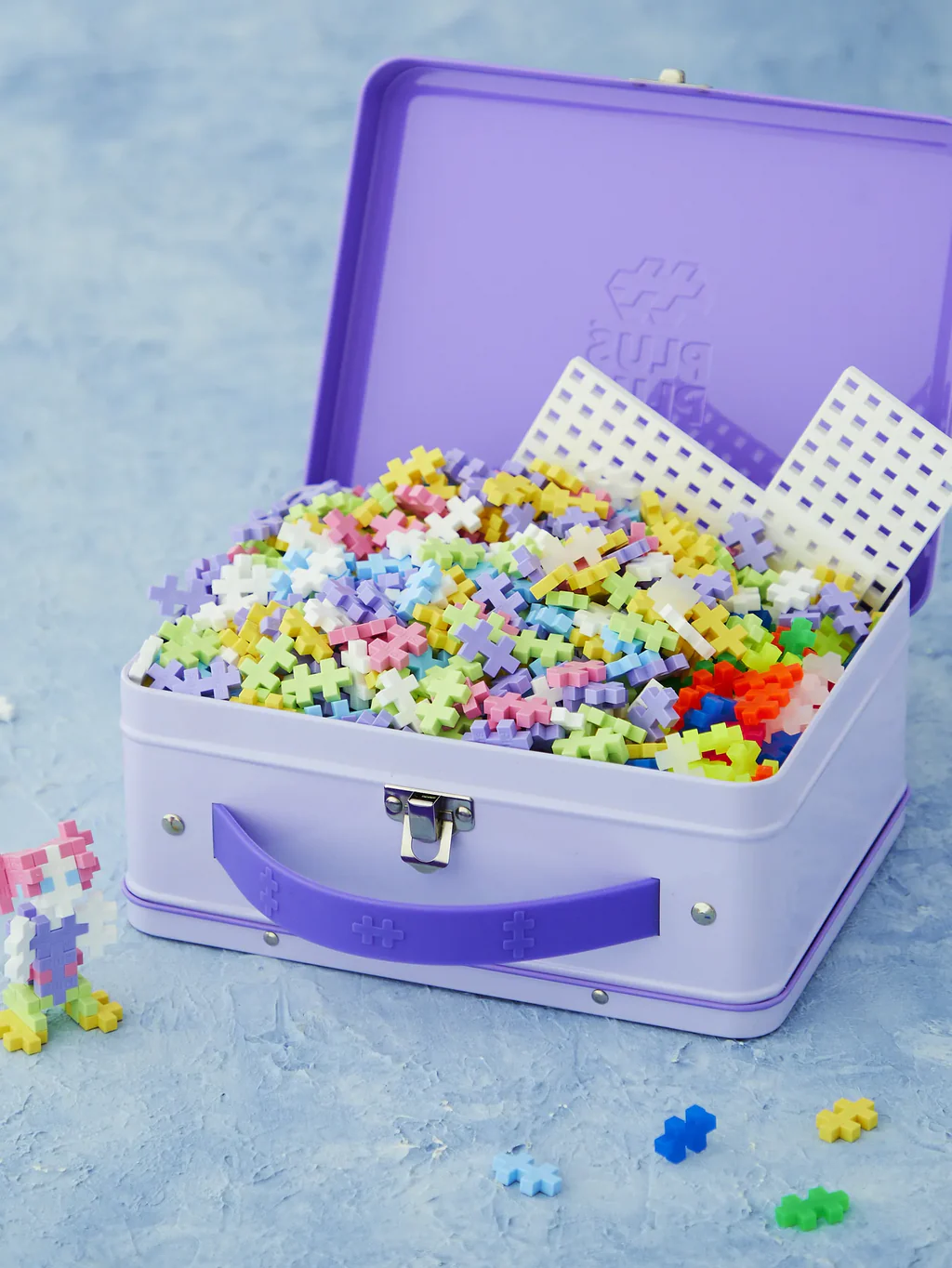 PLUS PLUS Suitcase Purple 600pcs - Bueno Blocks