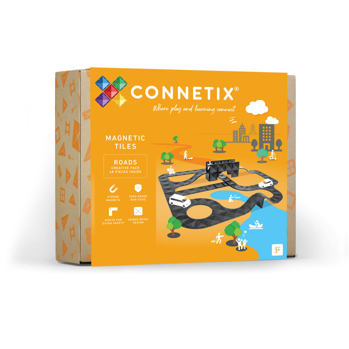 CONNETIX Roads Creative Pack 48pc - Bueno Blocks