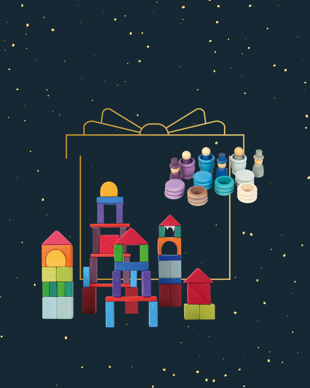 {1-3yo} Grimm's Geo-blocks + Grapat Aguamarina