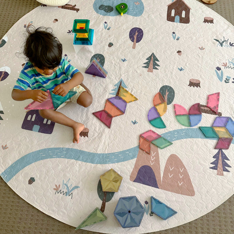 Kingdom Playroom Round Scandi Waterproof Play Mat