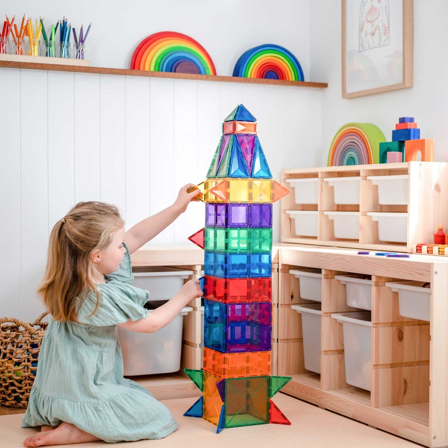 Connetix Tiles Rainbow Creative Pack 102 pc - Bueno Blocks