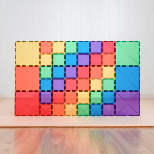 Connetix Tiles Rainbow Square Pack 42 pc - Bueno Blocks