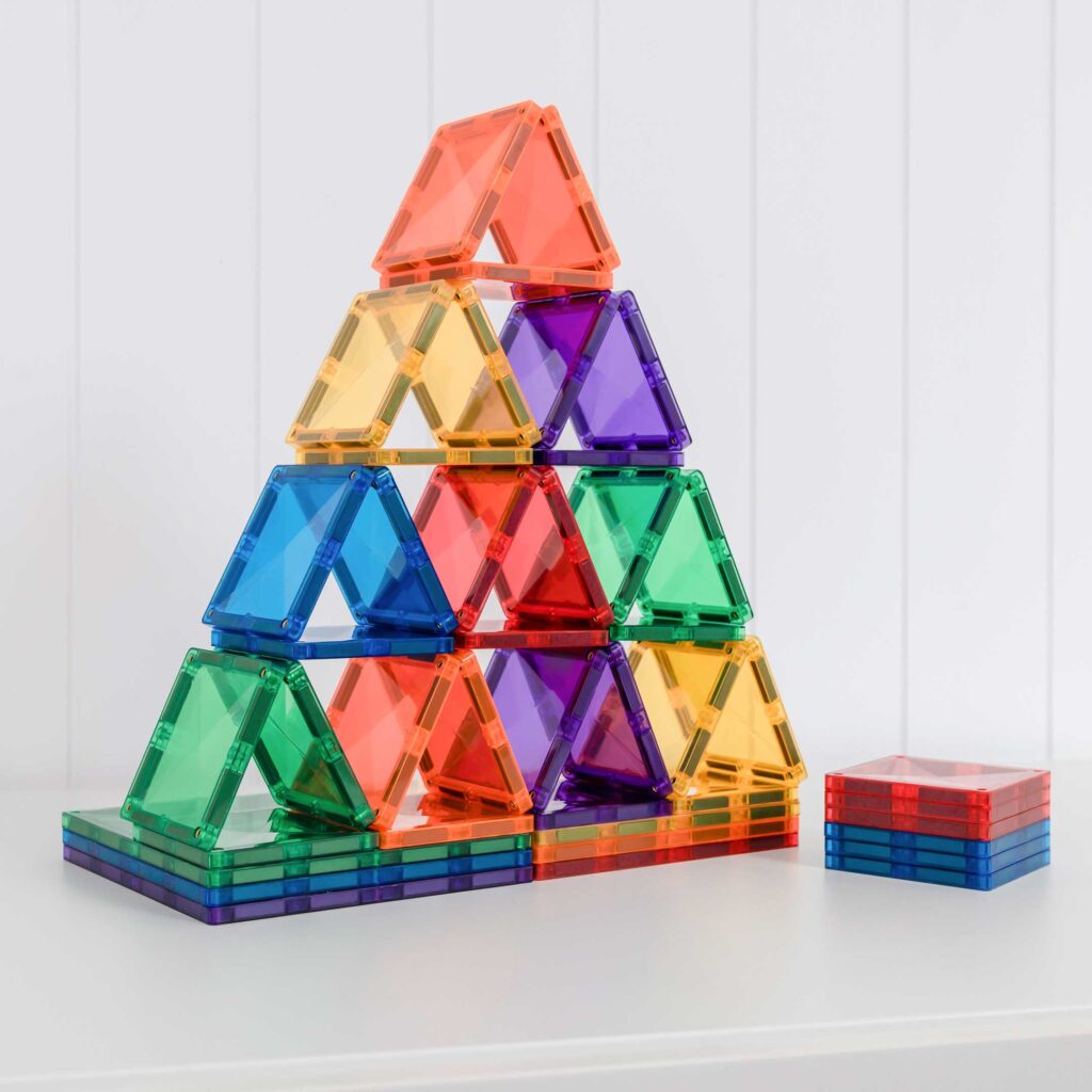 Connetix Tiles Rainbow Square Pack 42 pc - Bueno Blocks