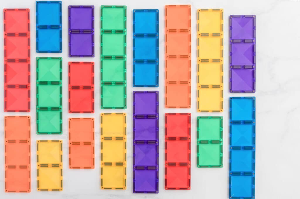 CONNETIX Rainbow Rectangle Pack 18pc