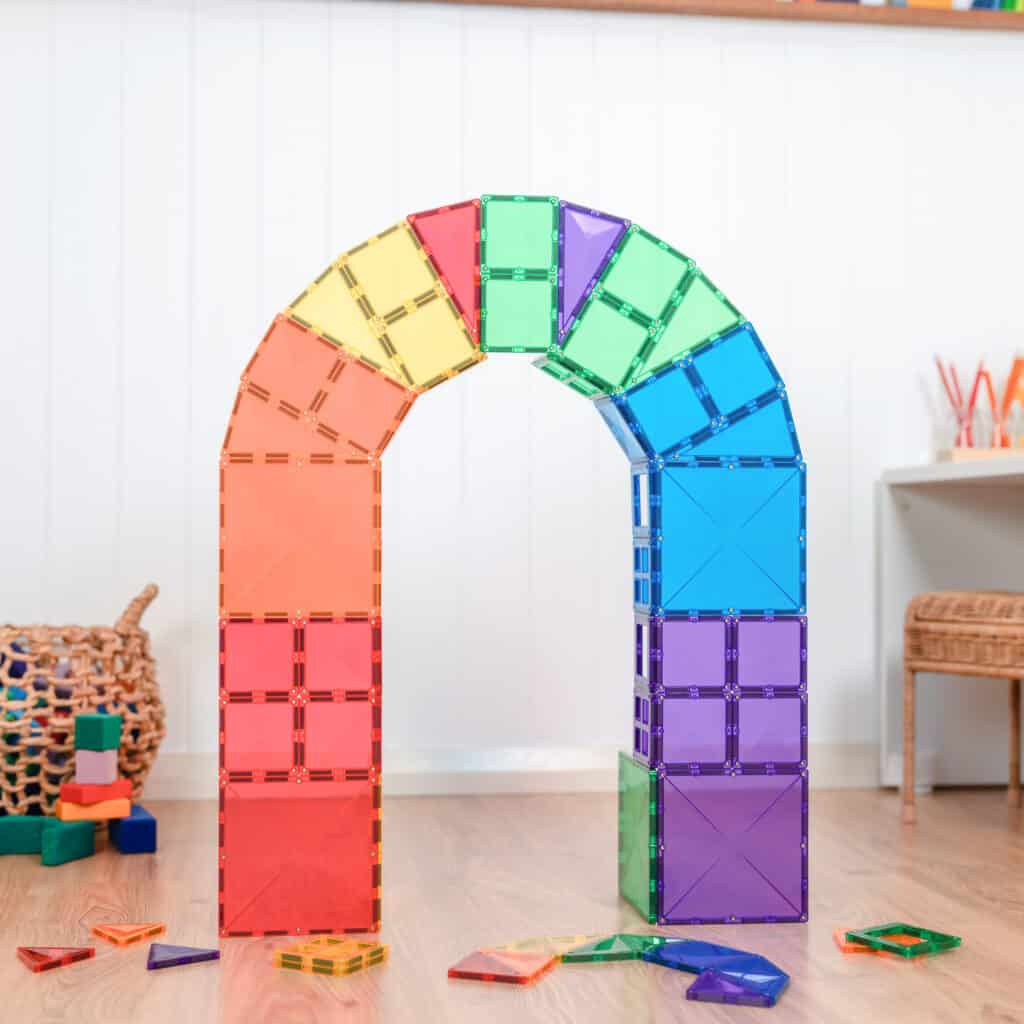 Connetix Tiles Rainbow Starter Pack 60 pc - Bueno Blocks