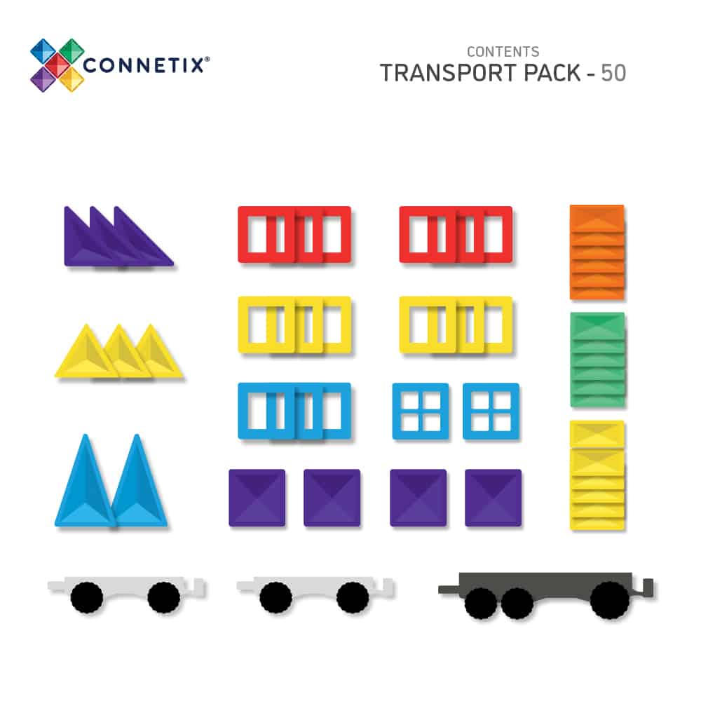 Connetix Tiles 50 Pieces Transport Pack