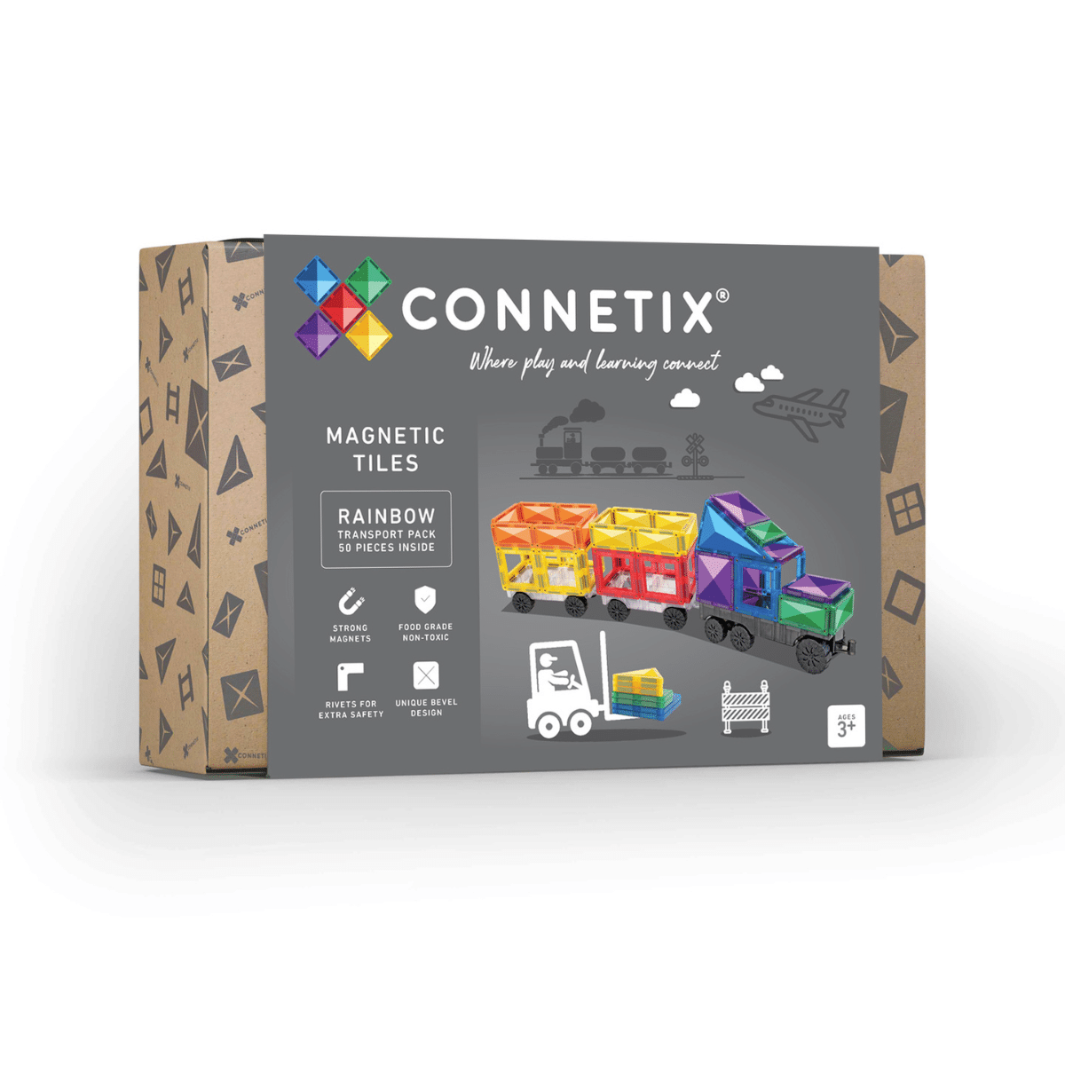 Connetix Tiles 50 Pieces Transport Pack