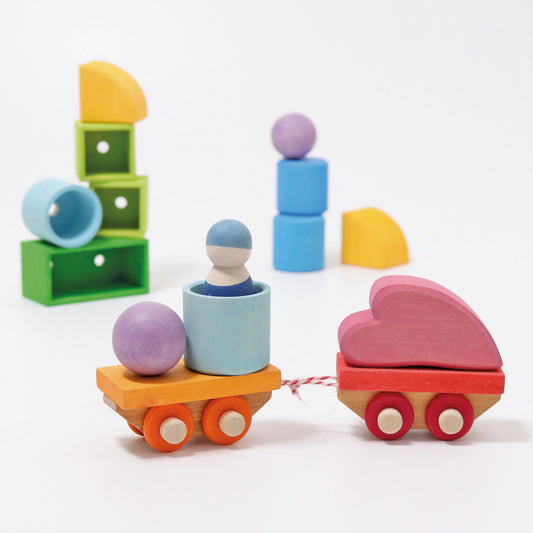 Grimm's Building Set Wooden Train - Bueno Blocks