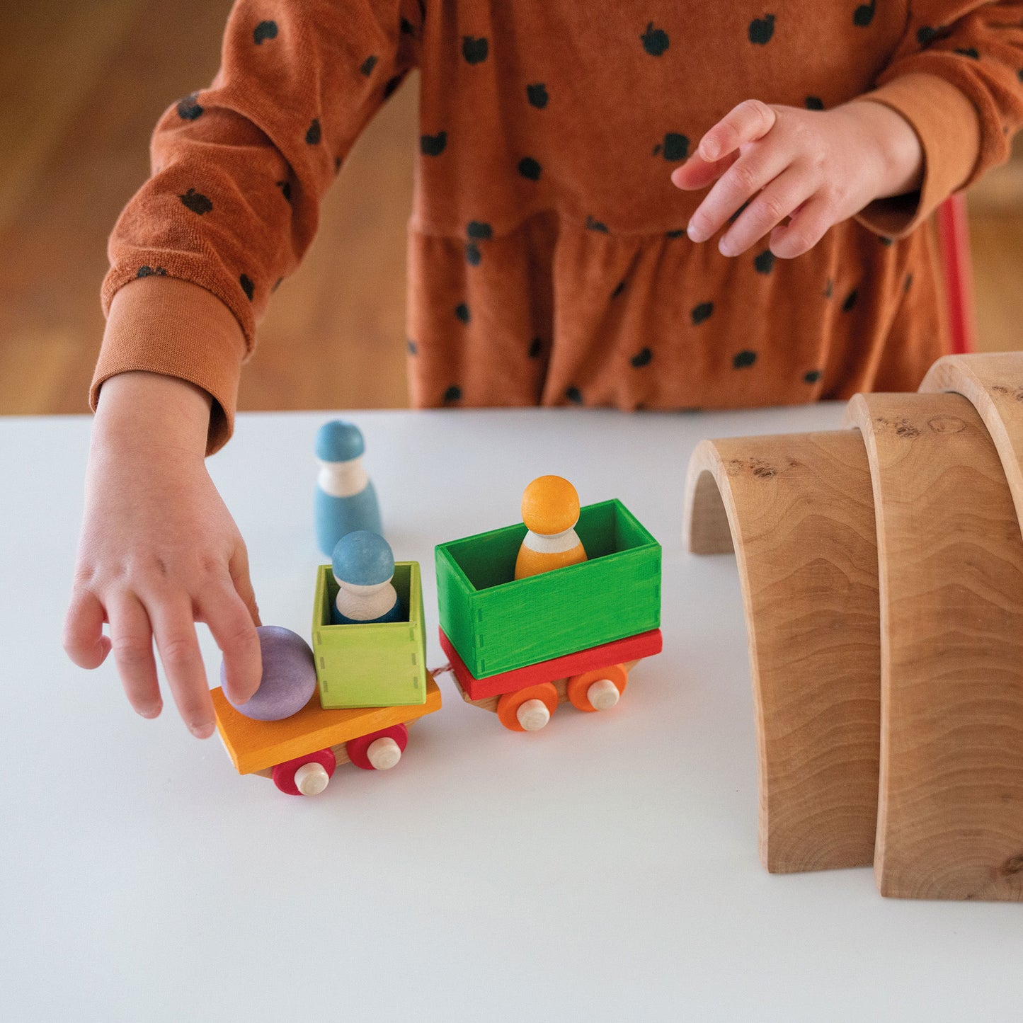 Grimm's Building Set Wooden Train - Bueno Blocks