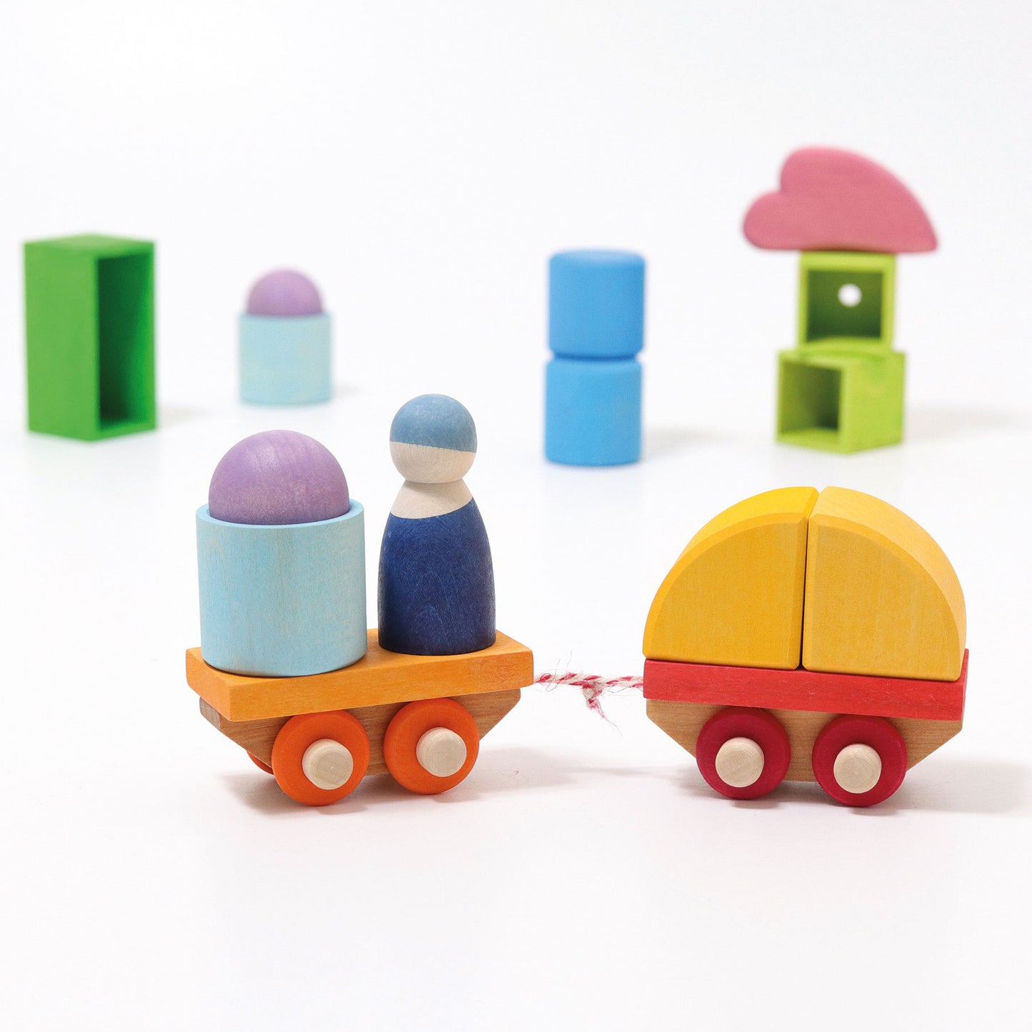 Grimm's Building Set Wooden Train - Bueno Blocks