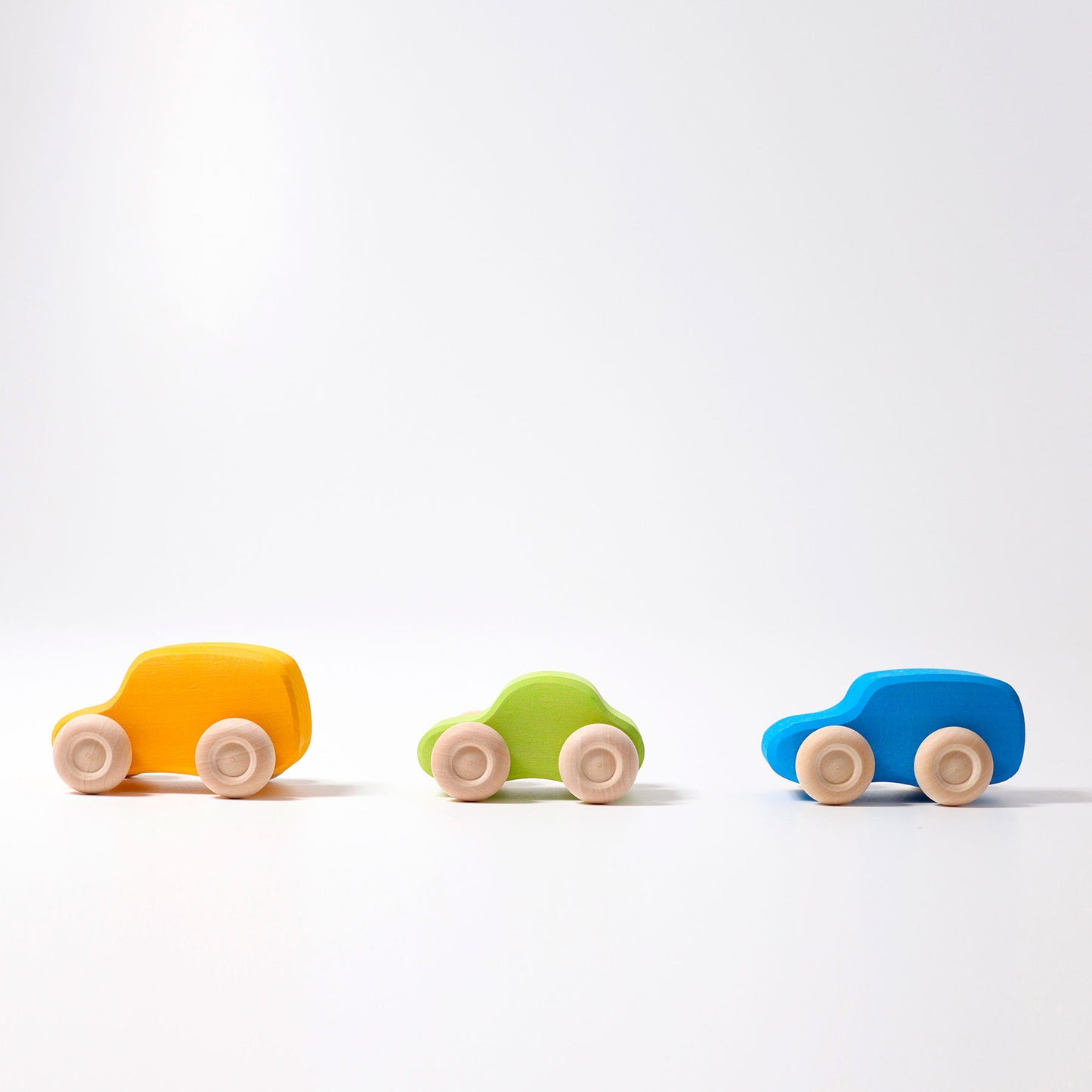 Grimm's Coloured Wooden Cars - Bueno Blocks