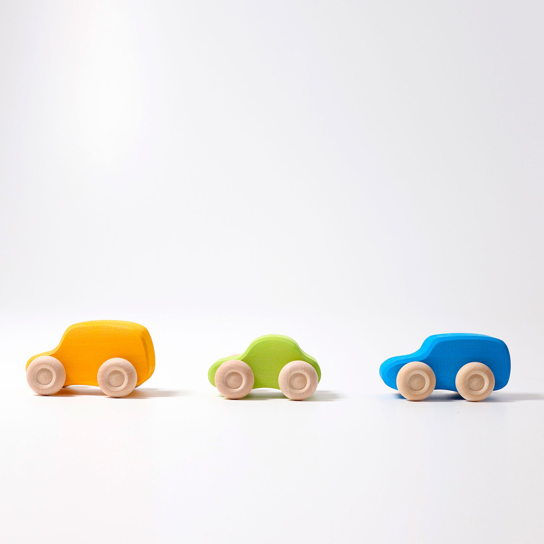 Grimm's Coloured Wooden Cars - Bueno Blocks