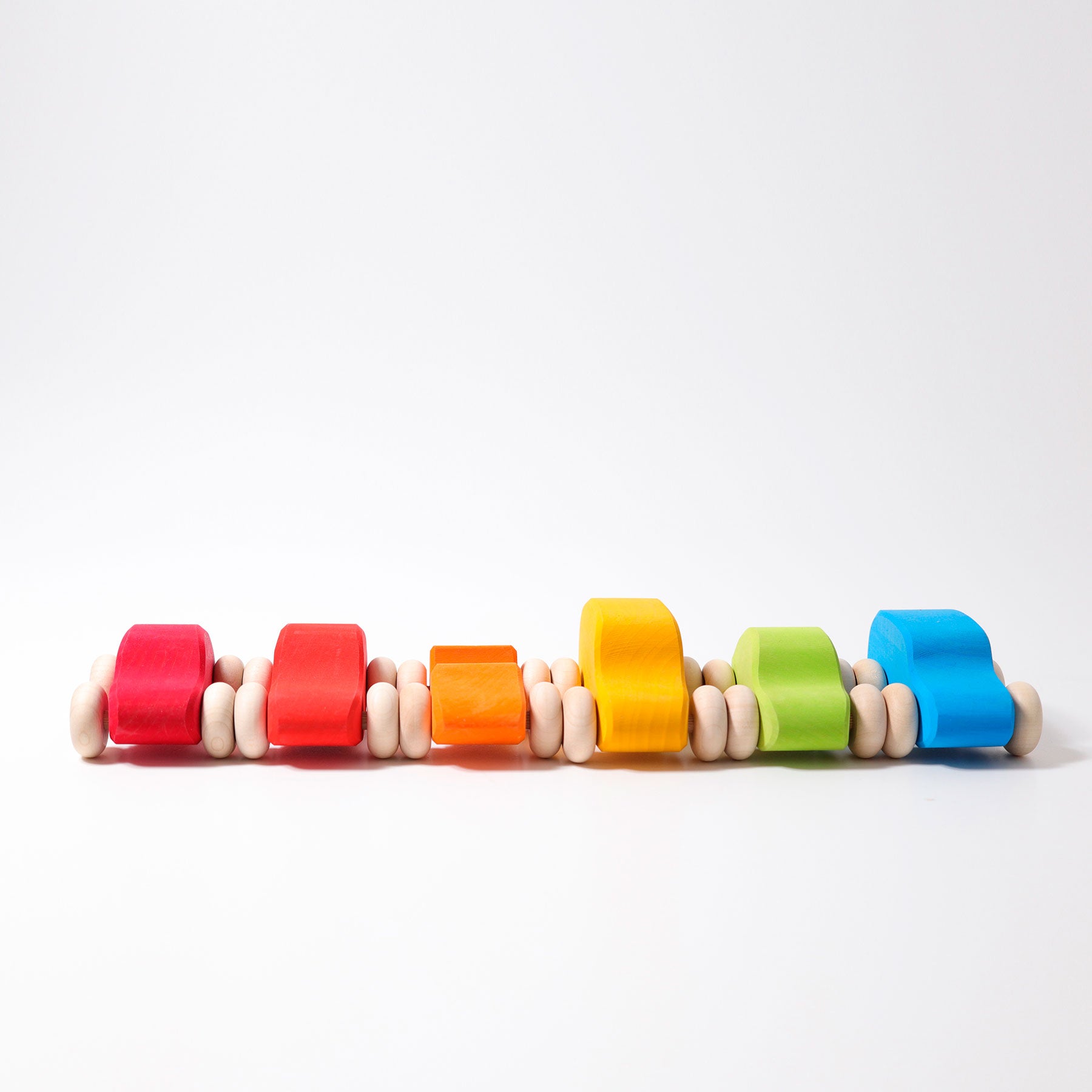 Grimm's Coloured Wooden Cars - Bueno Blocks