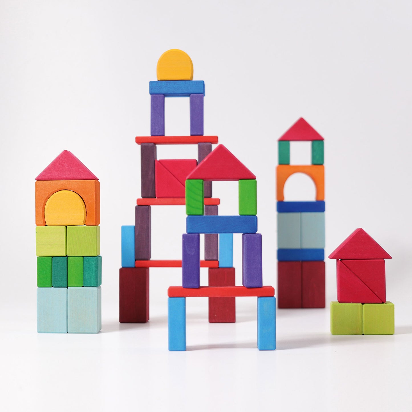 Grimm's 60 Coloured Geo-Blocks Malaysia - Bueno Blocks