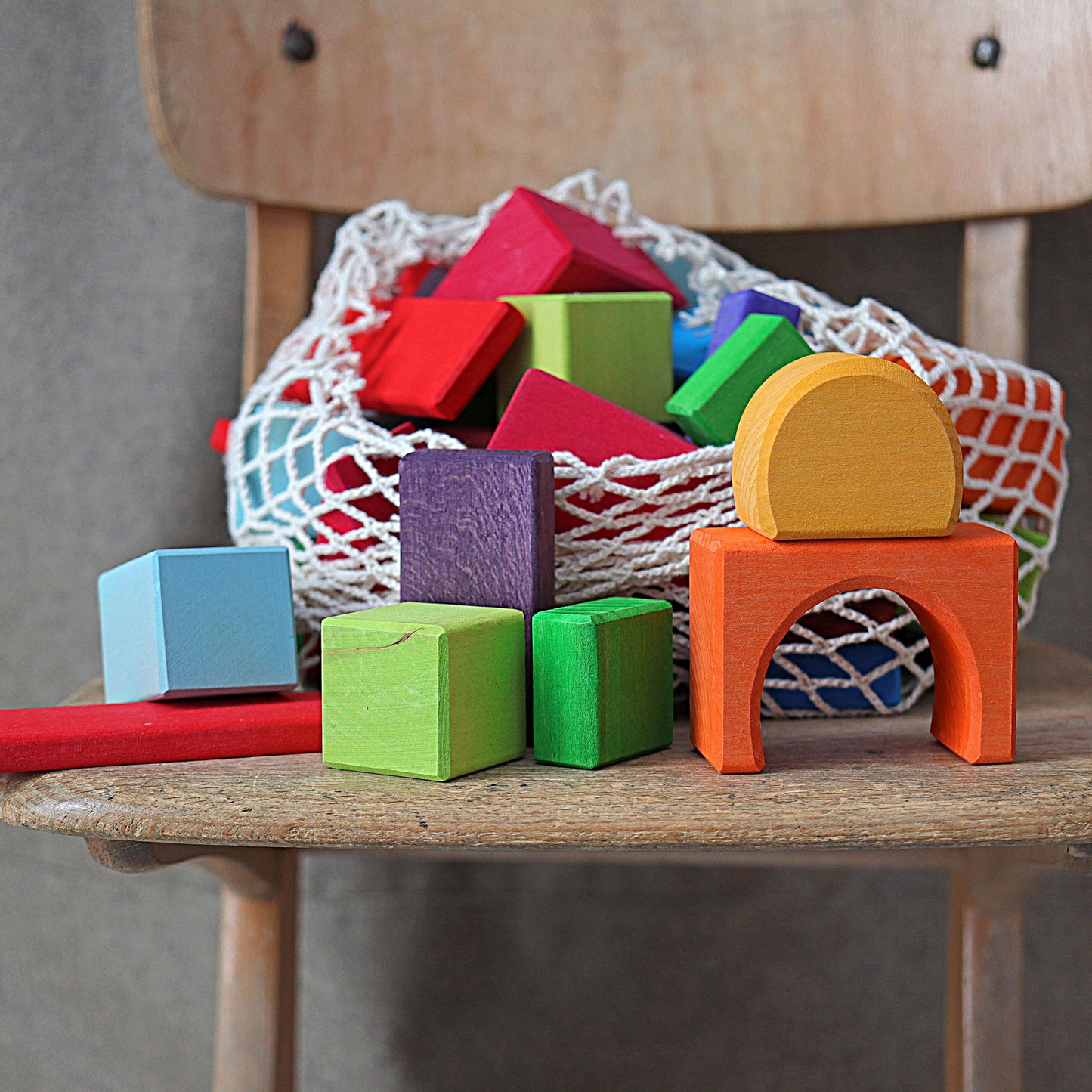 Grimm's 60 Coloured Geo-Blocks Malaysia - Bueno Blocks
