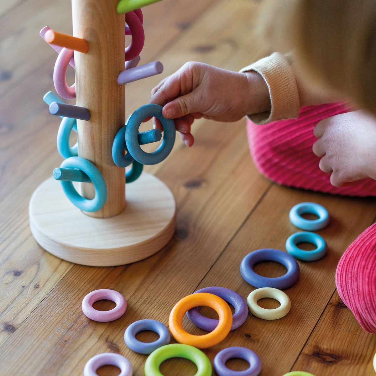 Grimm's Sorting Helper Building Rings Pastel - Bueno Blocks