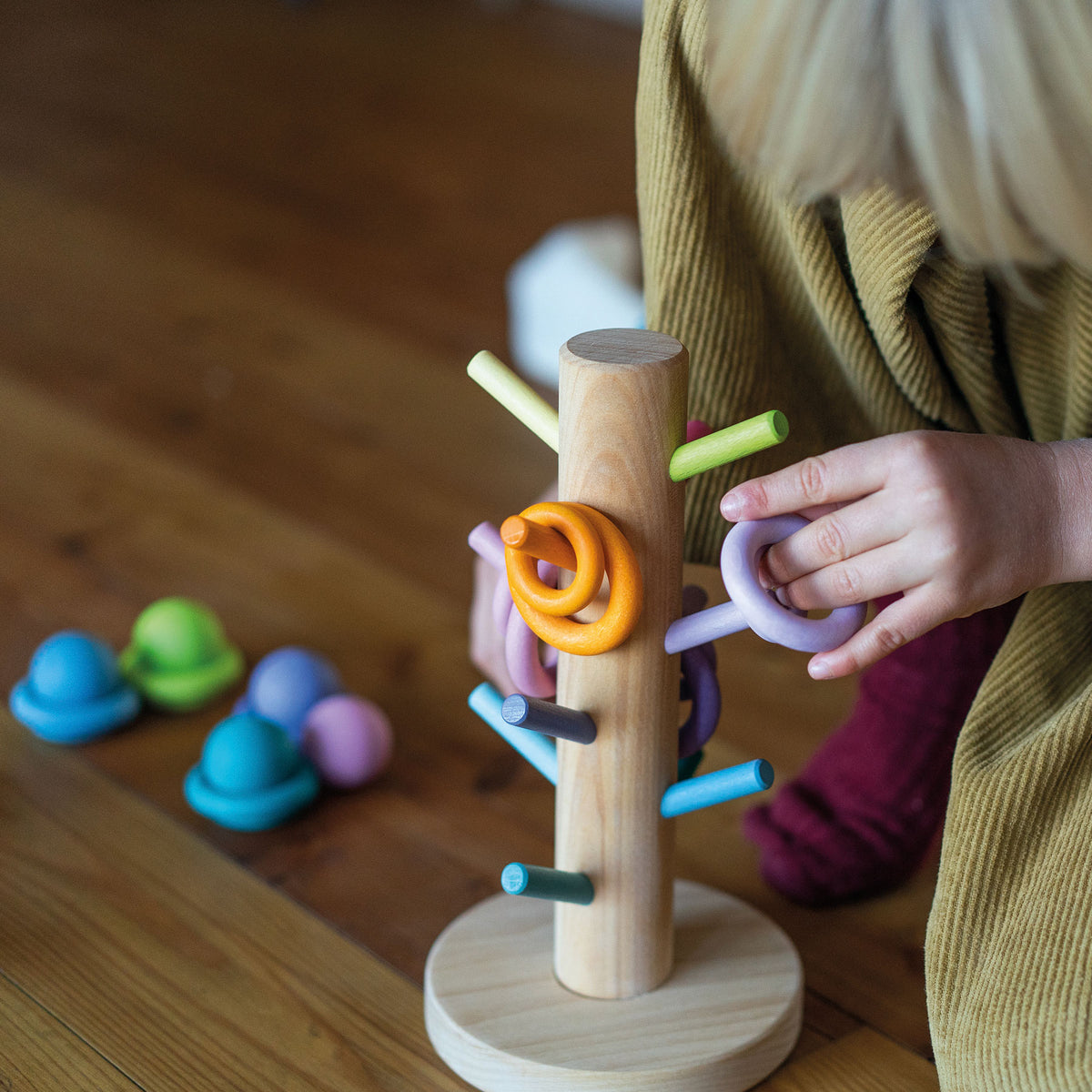 Grimm's Sorting Helper Building Rings Pastel - Bueno Blocks