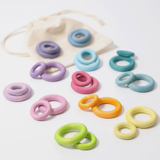 Grimm's Building Rings Pastel - Bueno Blocks