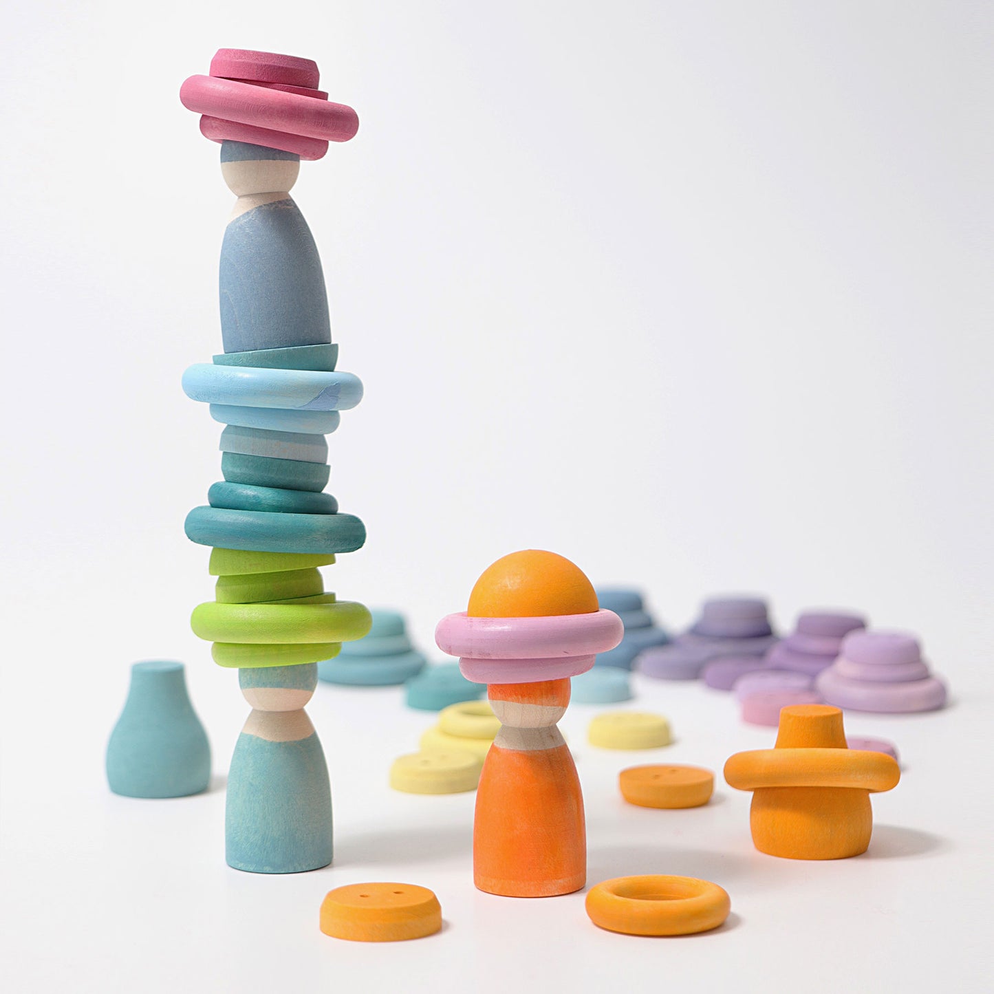 Grimm's Building Rings Pastel - Bueno Blocks