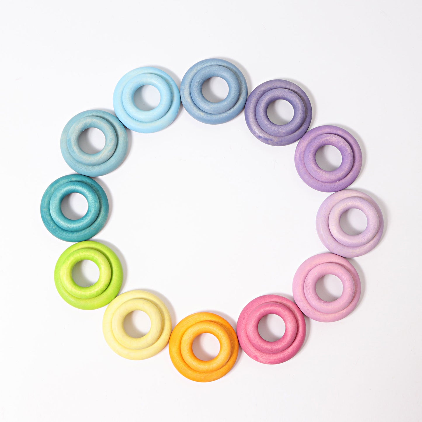 Grimm's Building Rings Pastel - Bueno Blocks