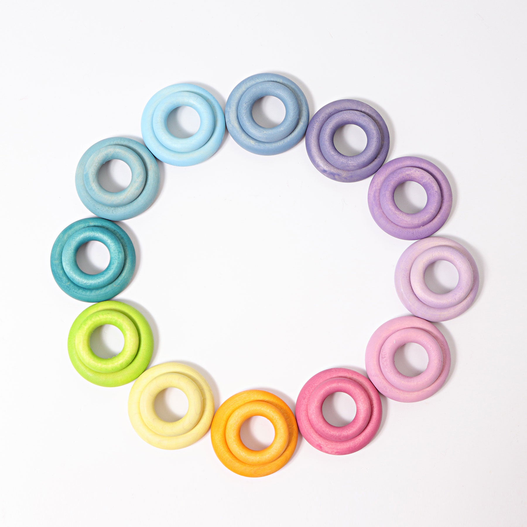 Grimm's Building Rings Pastel - Bueno Blocks
