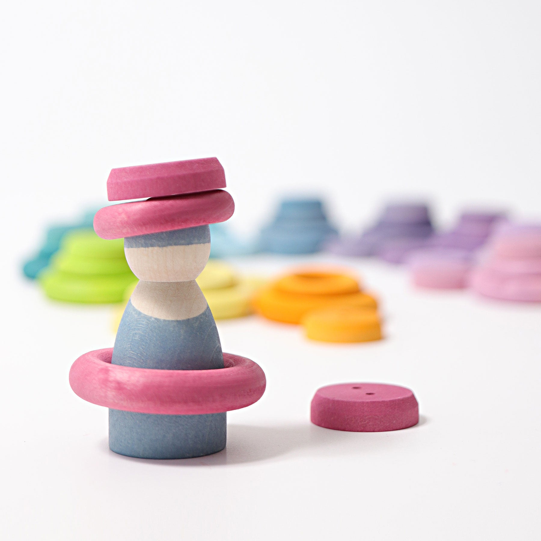 Grimm's Building Rings Pastel - Bueno Blocks