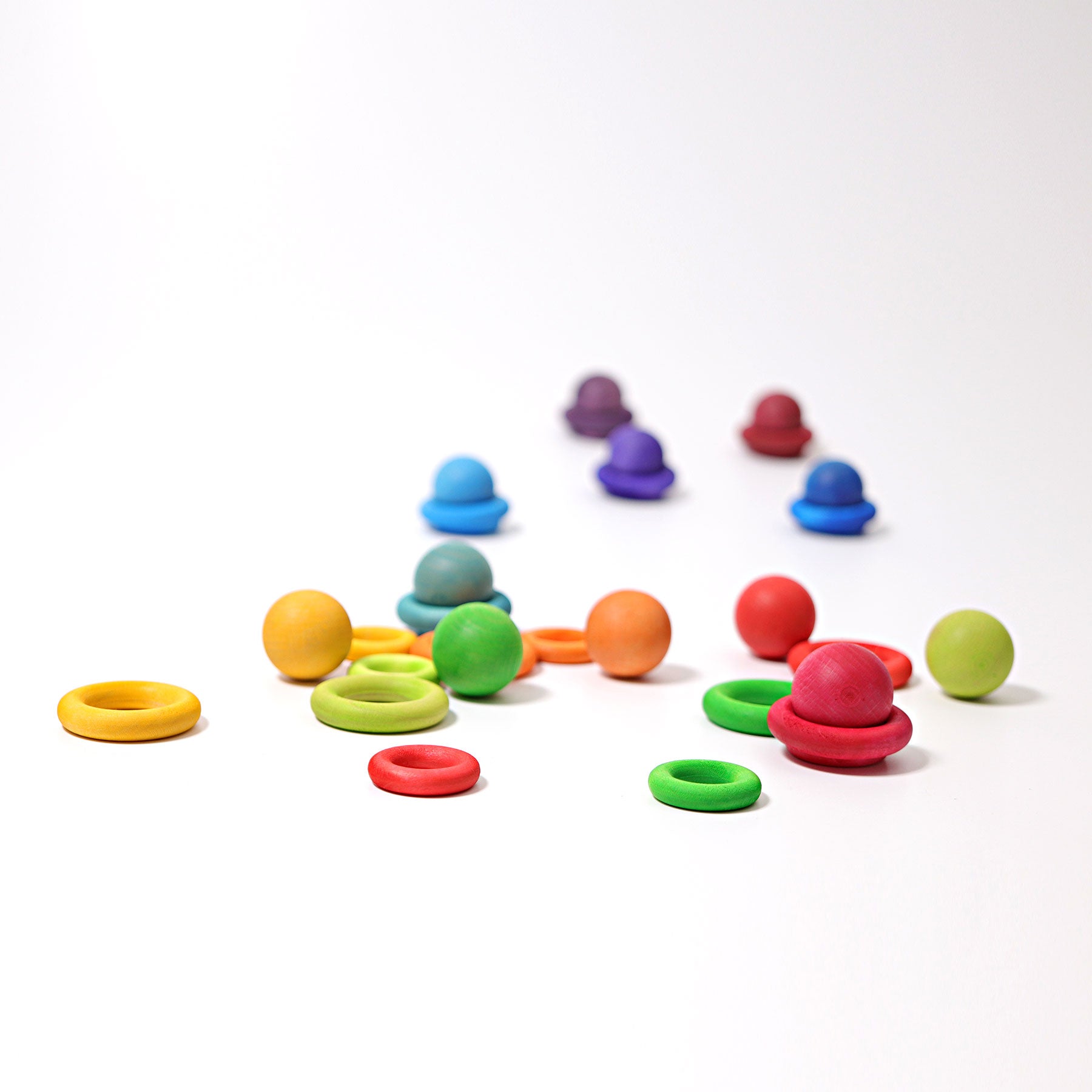 Grimm's Building Rings Pastel - Bueno Blocks