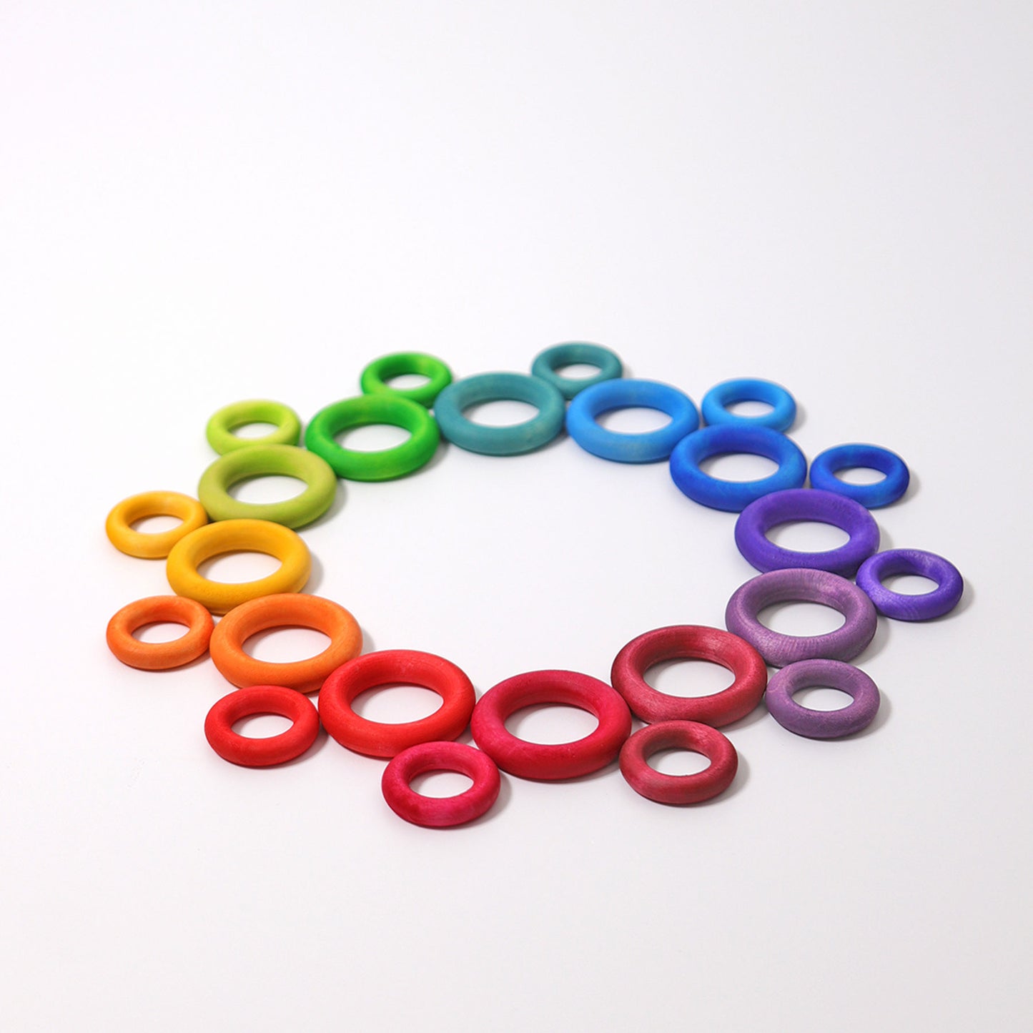 Grimm's Building Rings Rainbow - Bueno Blocks