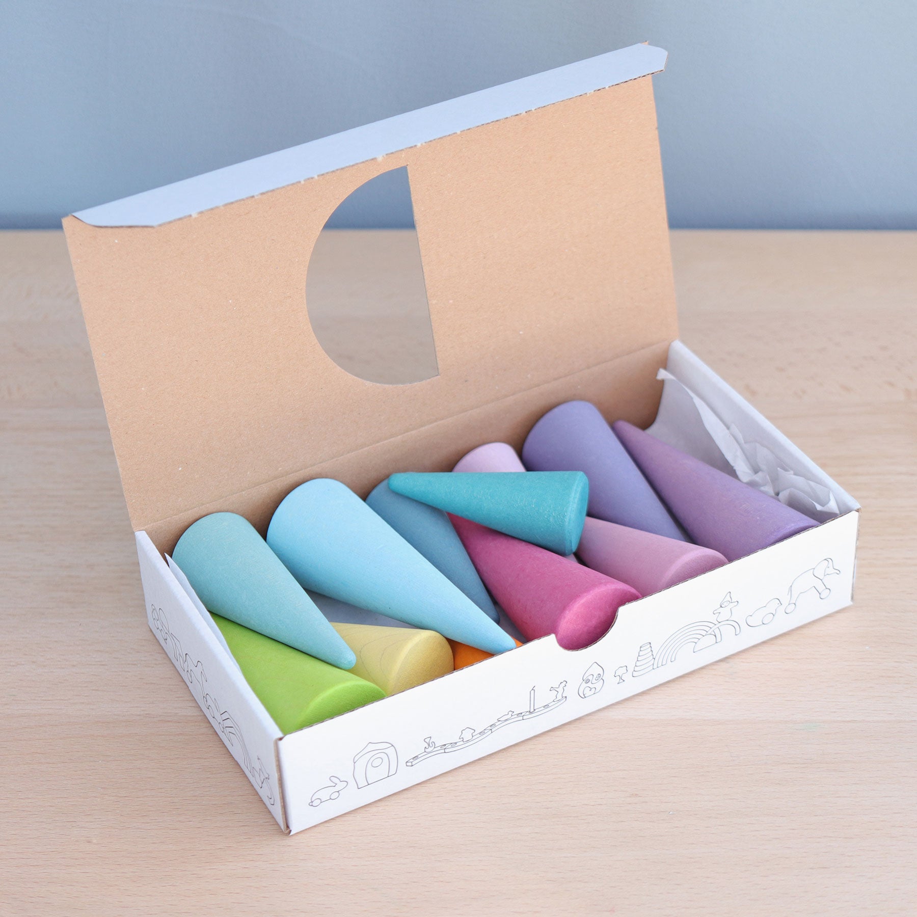 Grimm's Pastel Rainbow Forest - Bueno Blocks