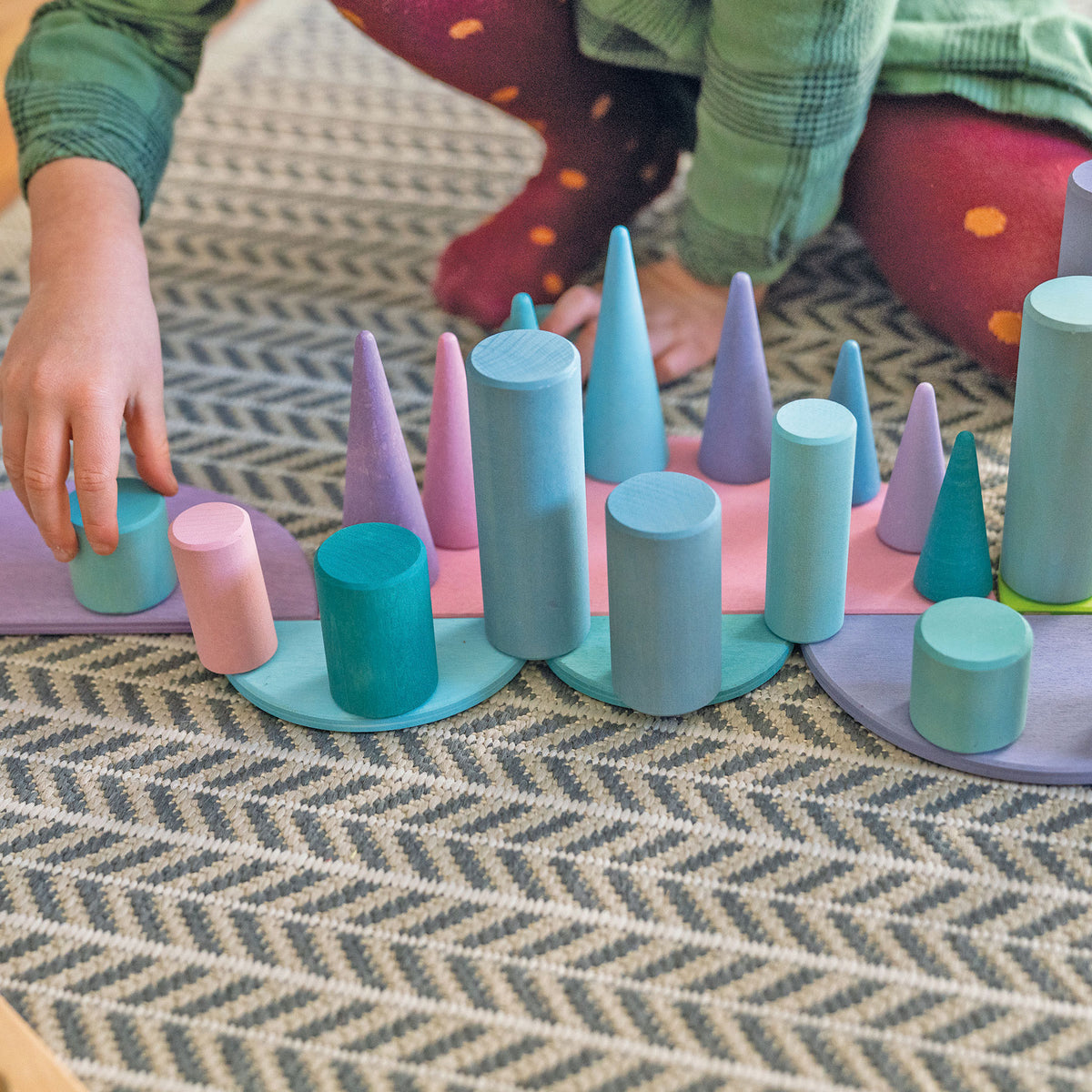 Grimm's Large Building Rollers Pastel - Bueno Blocks