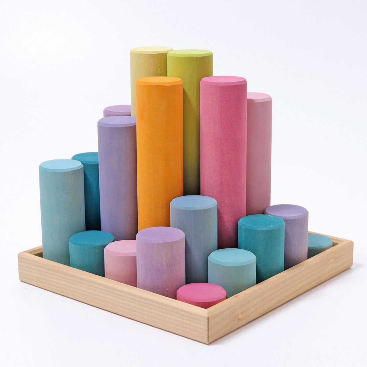 Grimm's Large Building Rollers Pastel - Bueno Blocks