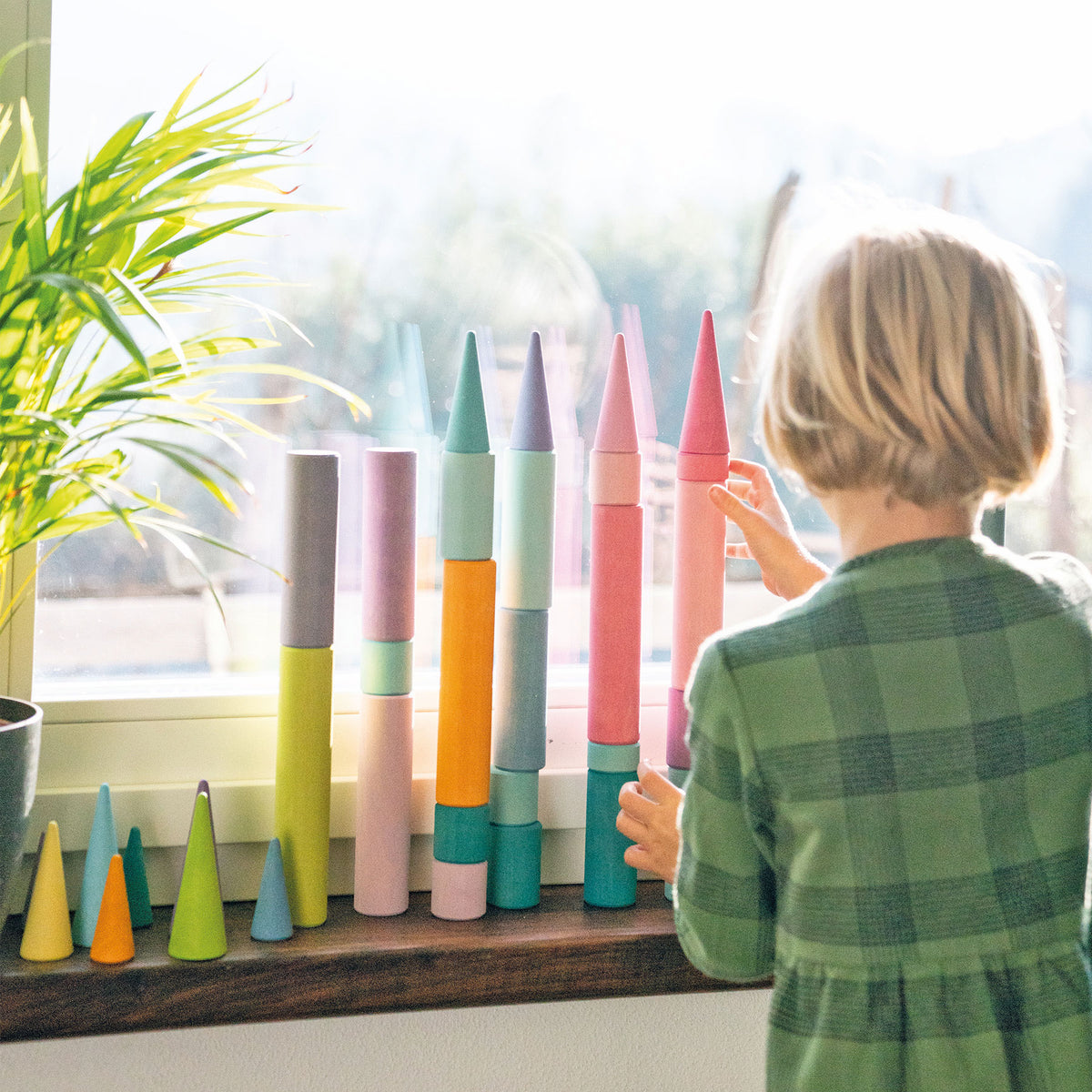 Grimm's Large Building Rollers Pastel - Bueno Blocks