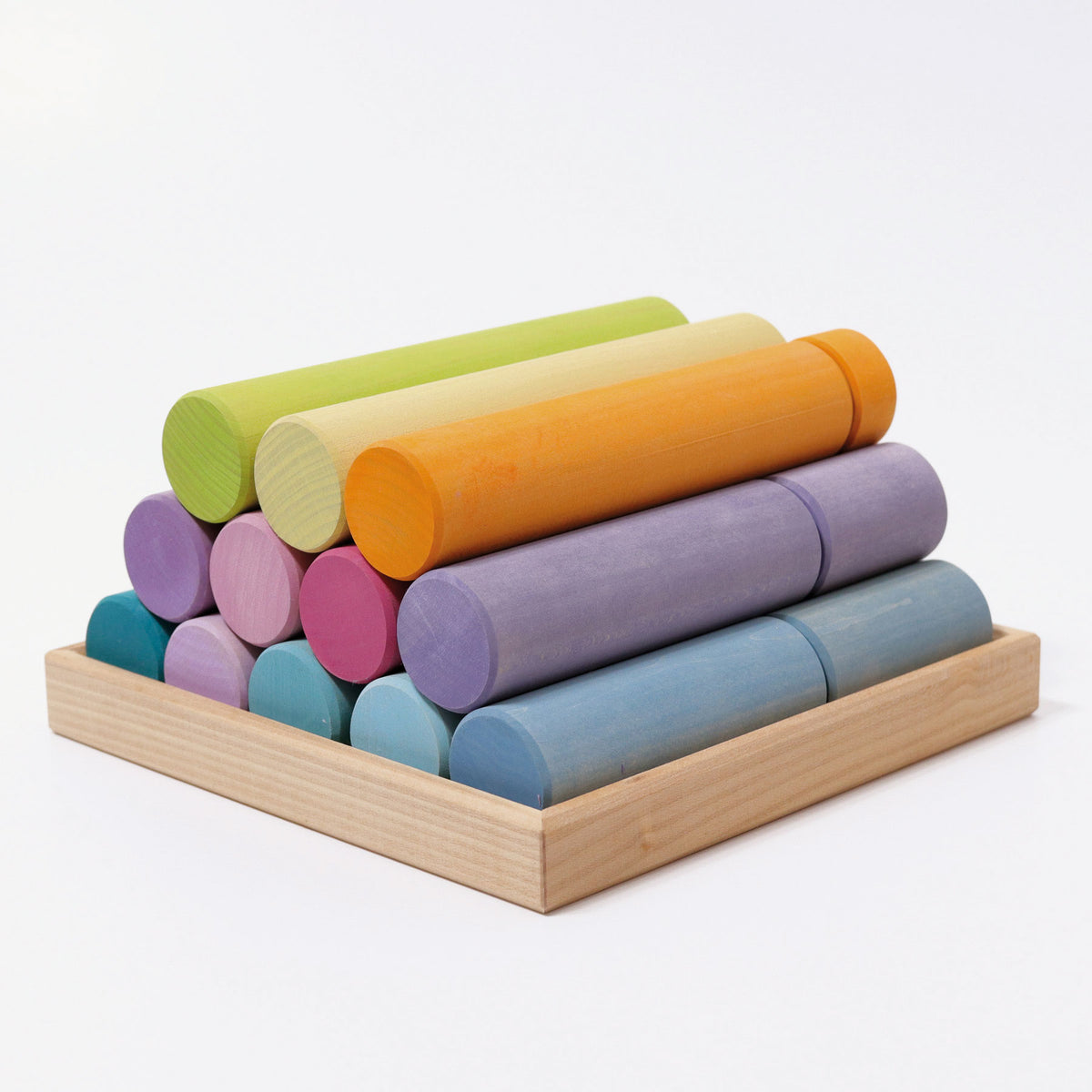 Grimm's Large Building Rollers Pastel - Bueno Blocks