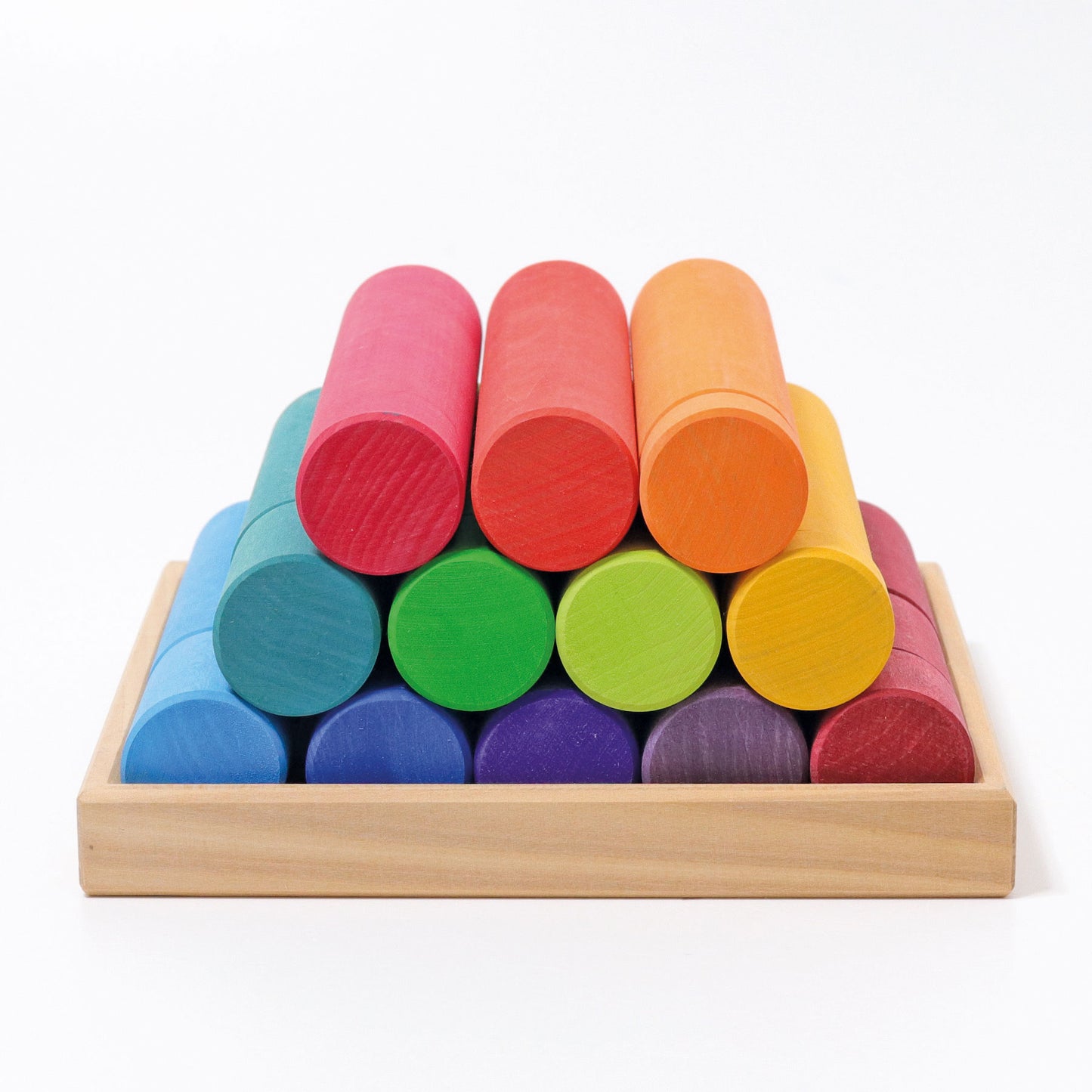 Grimm's Large Building Rollers Rainbow - Bueno Blocks