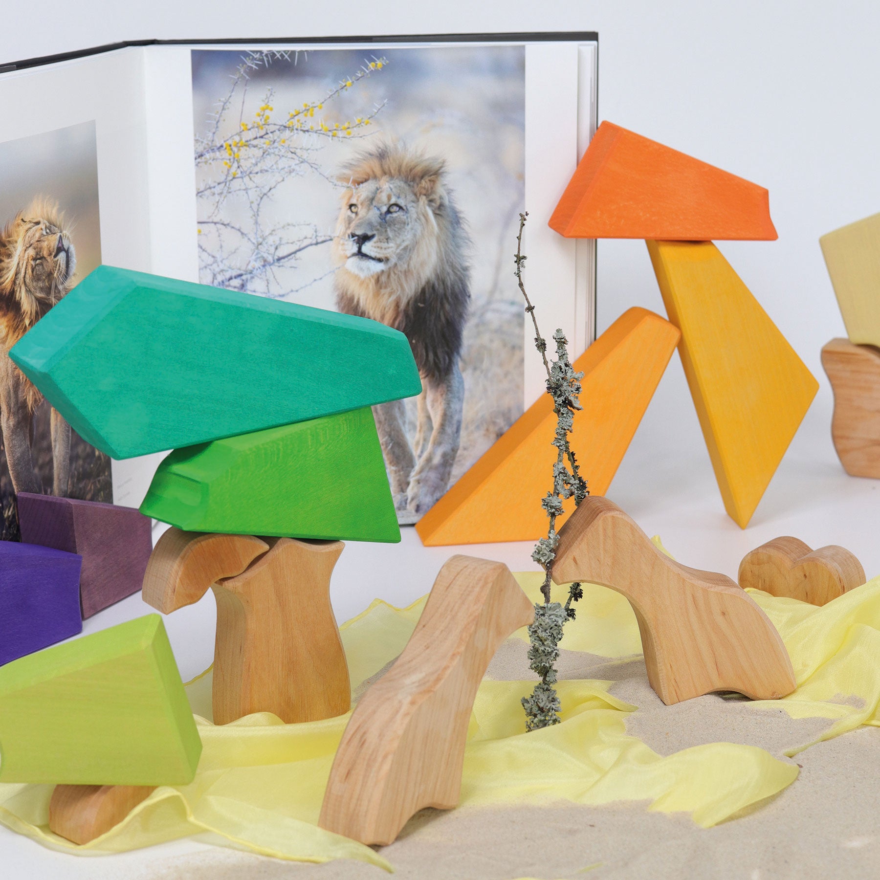 Grimm's Building Set Rainbow Lion - Bueno Blocks