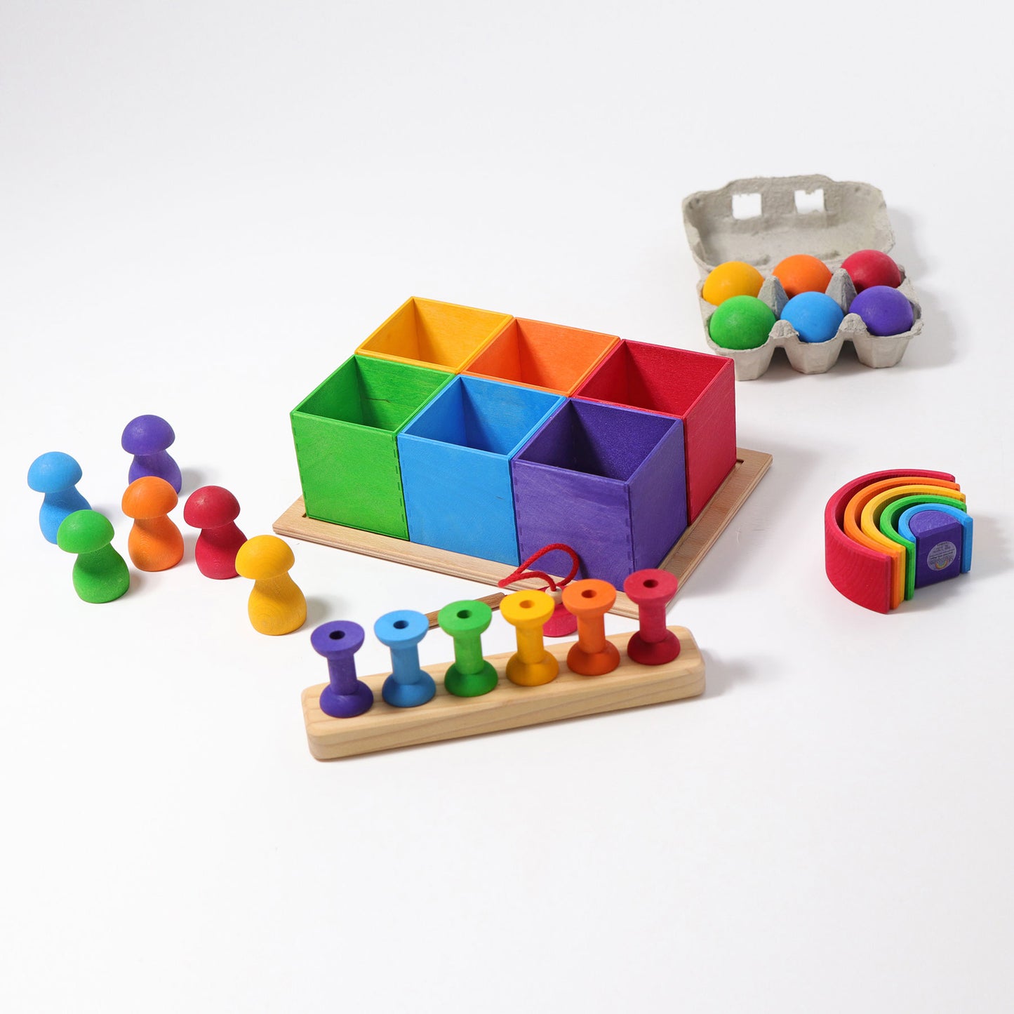 Grimm's 6-piece Sorting Helper - Bueno Blocks