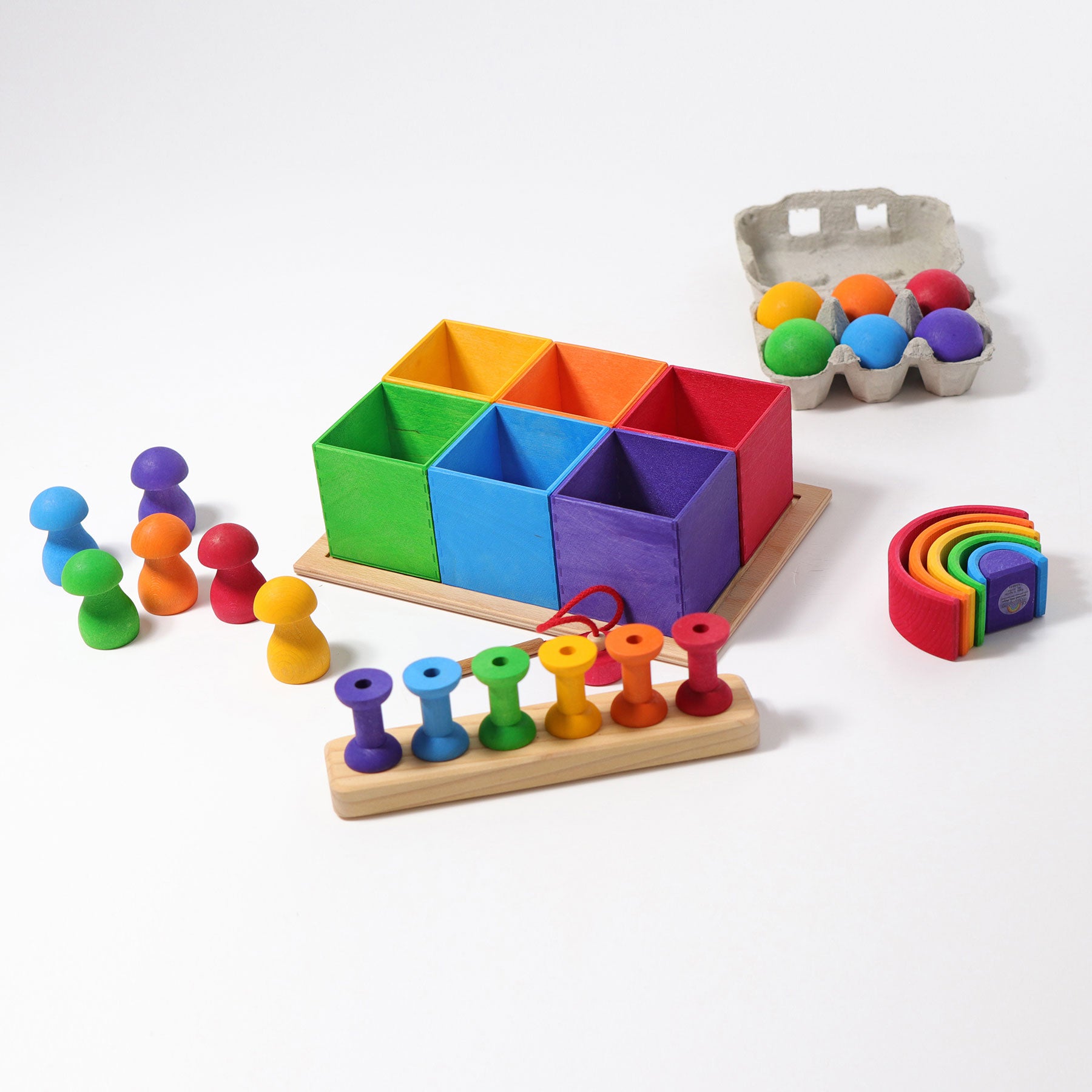 Grimm's 6-piece Sorting Helper - Bueno Blocks