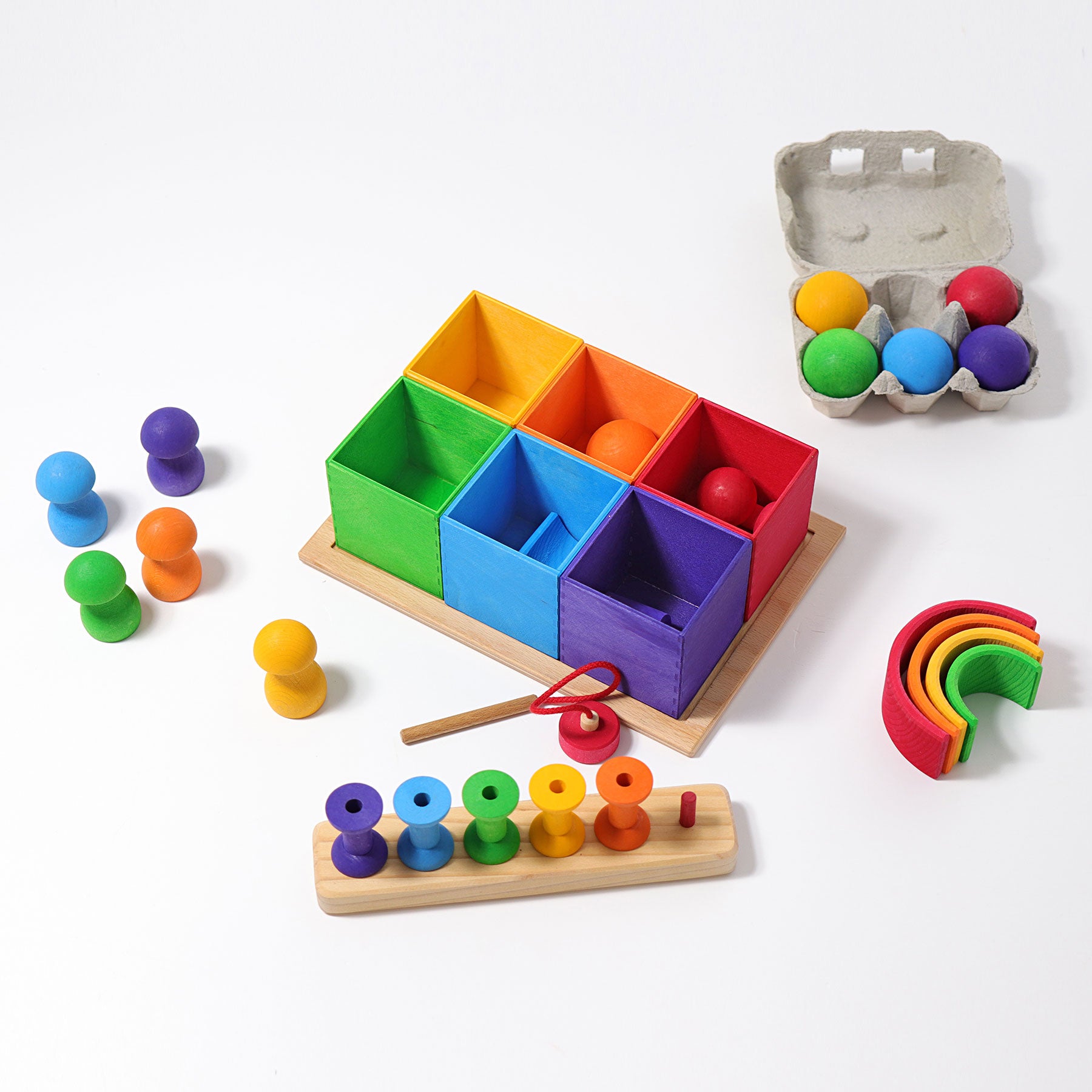 Grimm's 6-piece Sorting Helper - Bueno Blocks