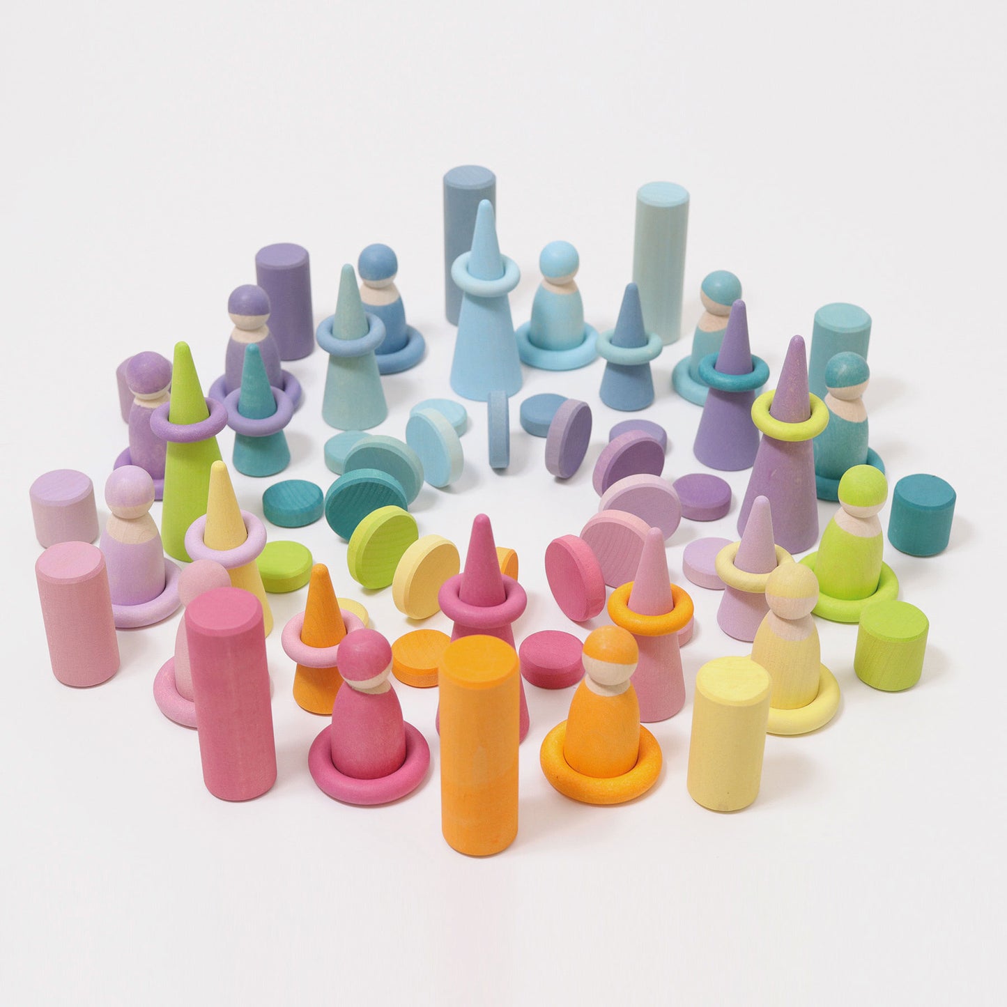 Grimm's Wooden Pastel Coins - Bueno Blocks