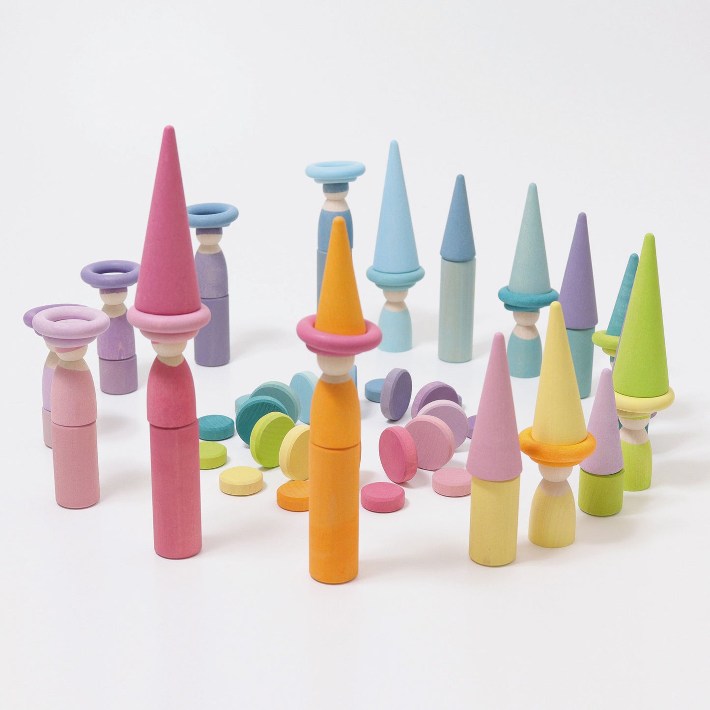 Grimm's Wooden Pastel Coins - Bueno Blocks