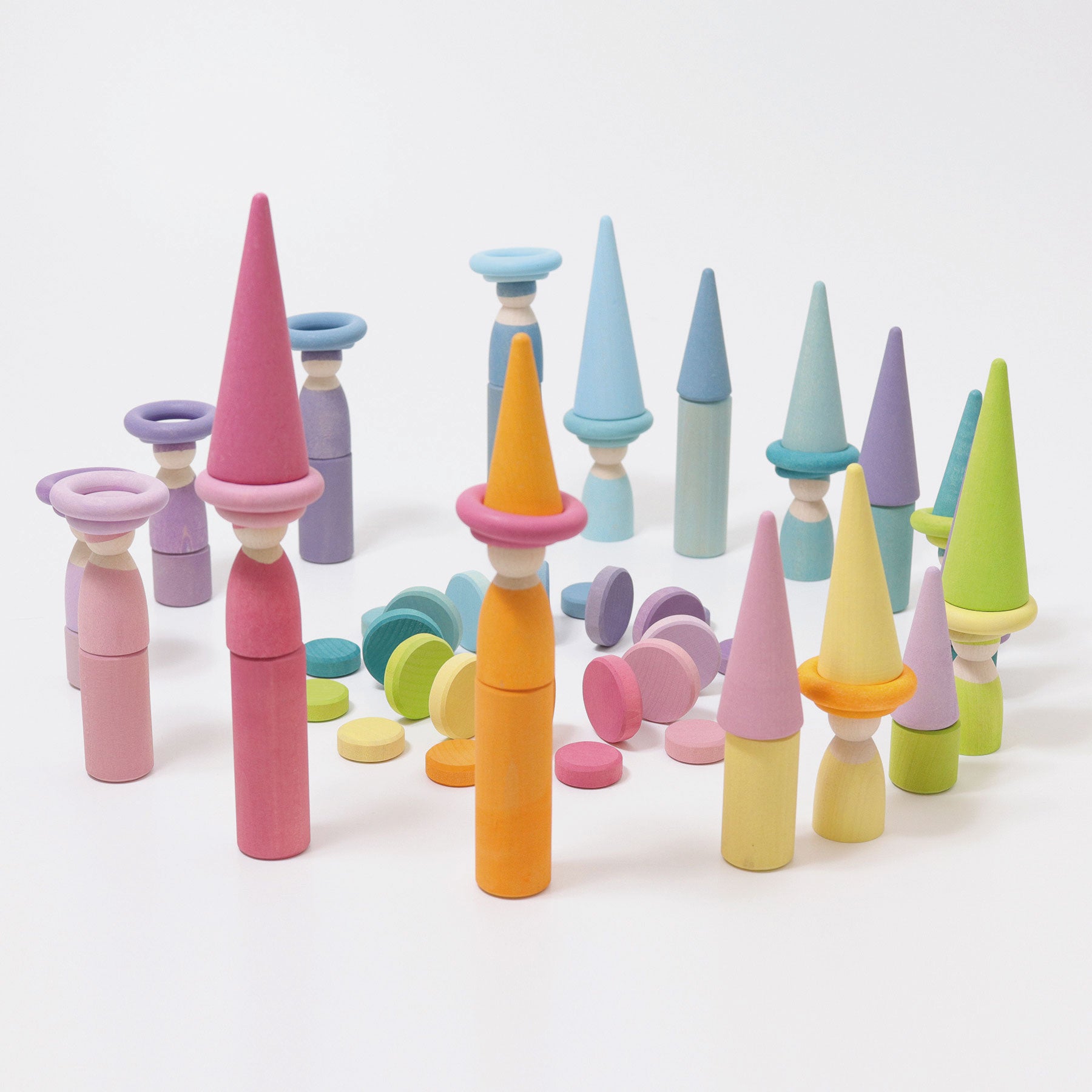 Grimm's Wooden Pastel Coins - Bueno Blocks