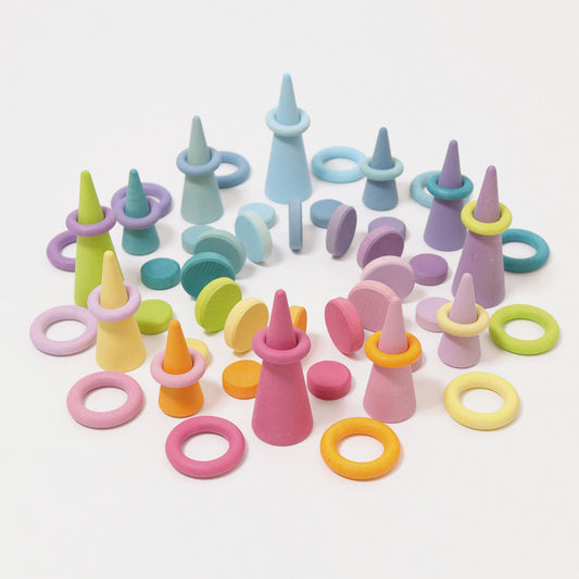 Grimm's Wooden Pastel Coins - Bueno Blocks