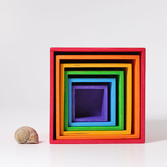 Grimm's Large Set of Boxes Rainbow - Bueno Blocks