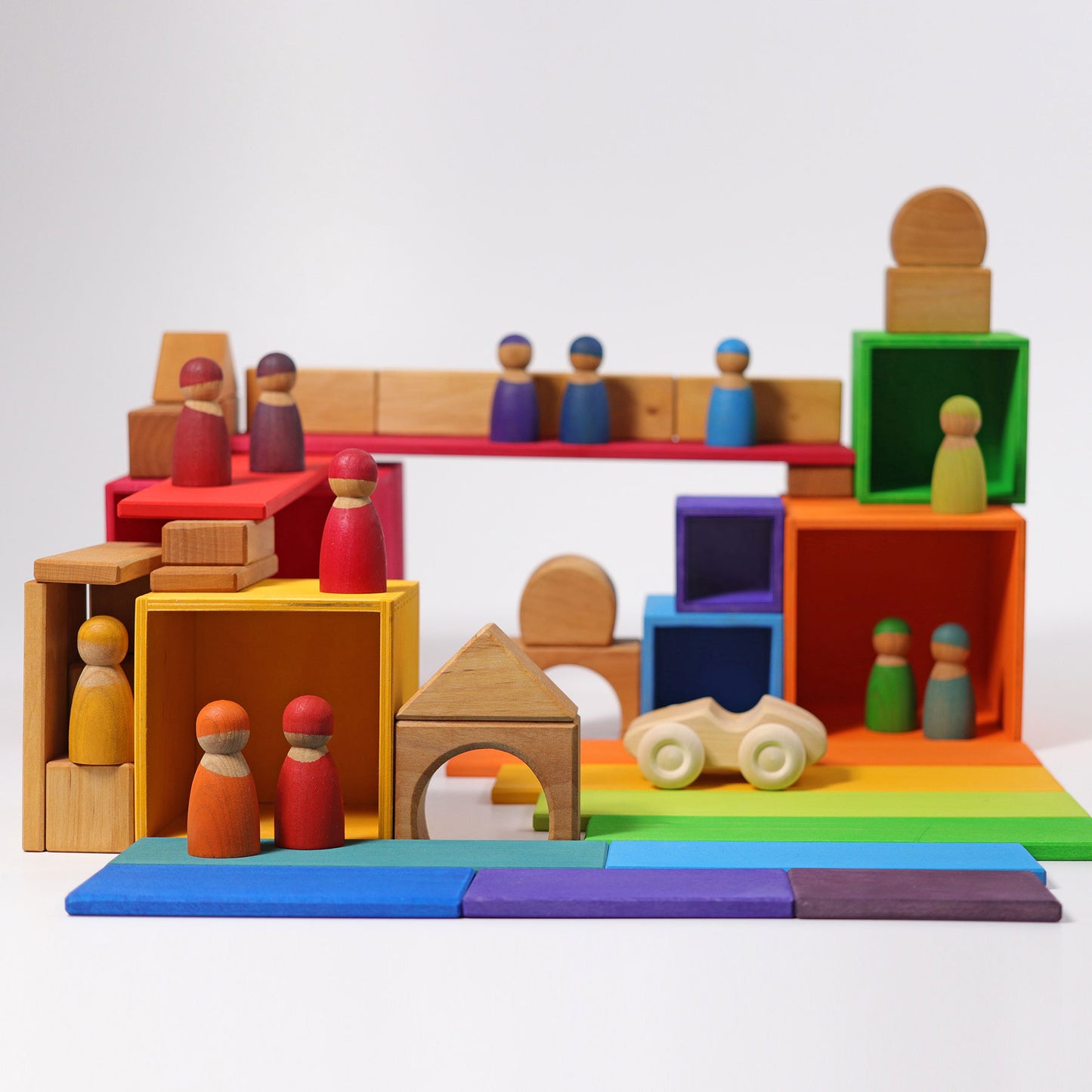 Grimm's Large Set of Boxes Rainbow - Bueno Blocks
